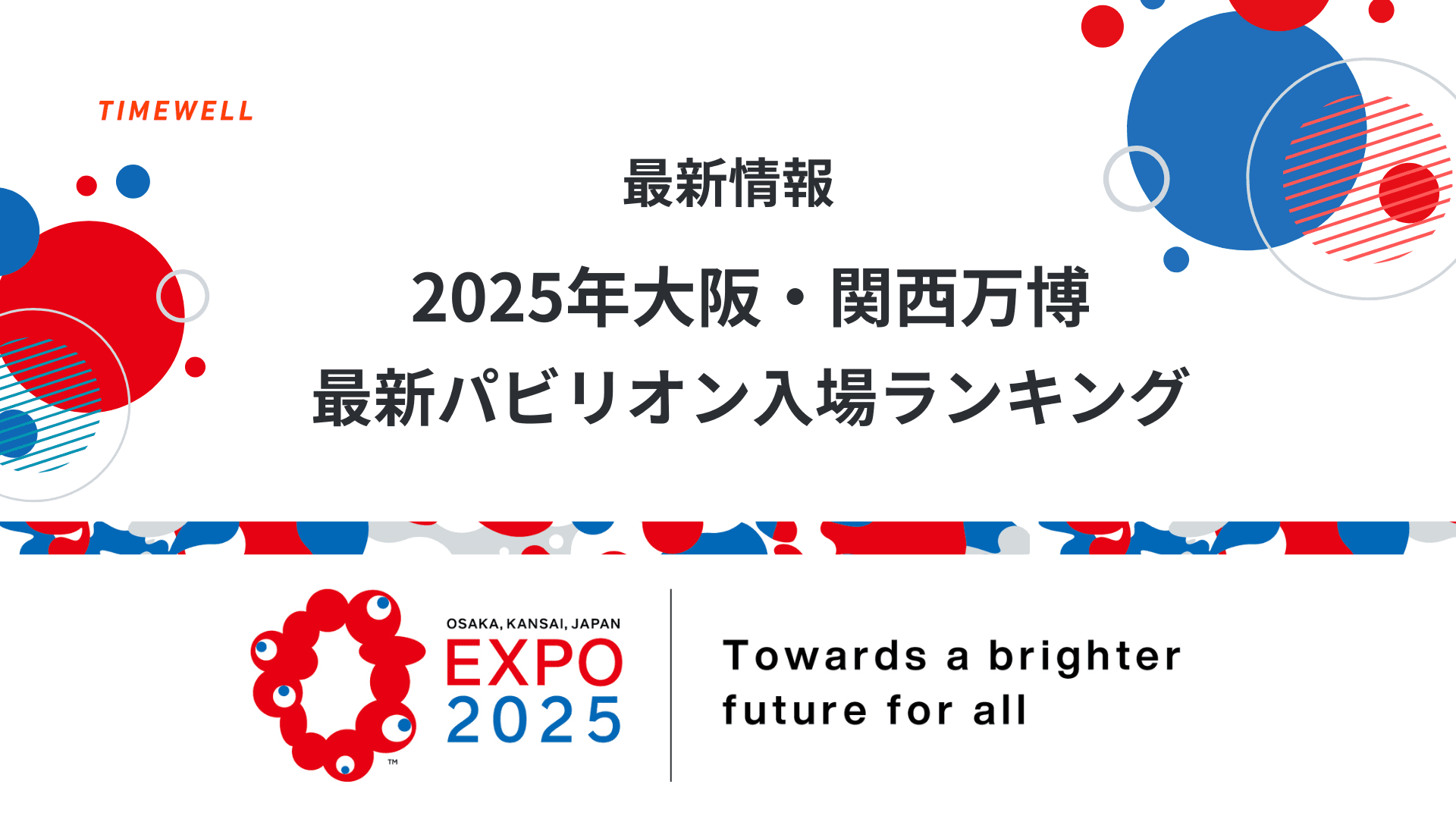 【最新情報】2025年大阪・関西万博:最新パビリオン入場ランキング