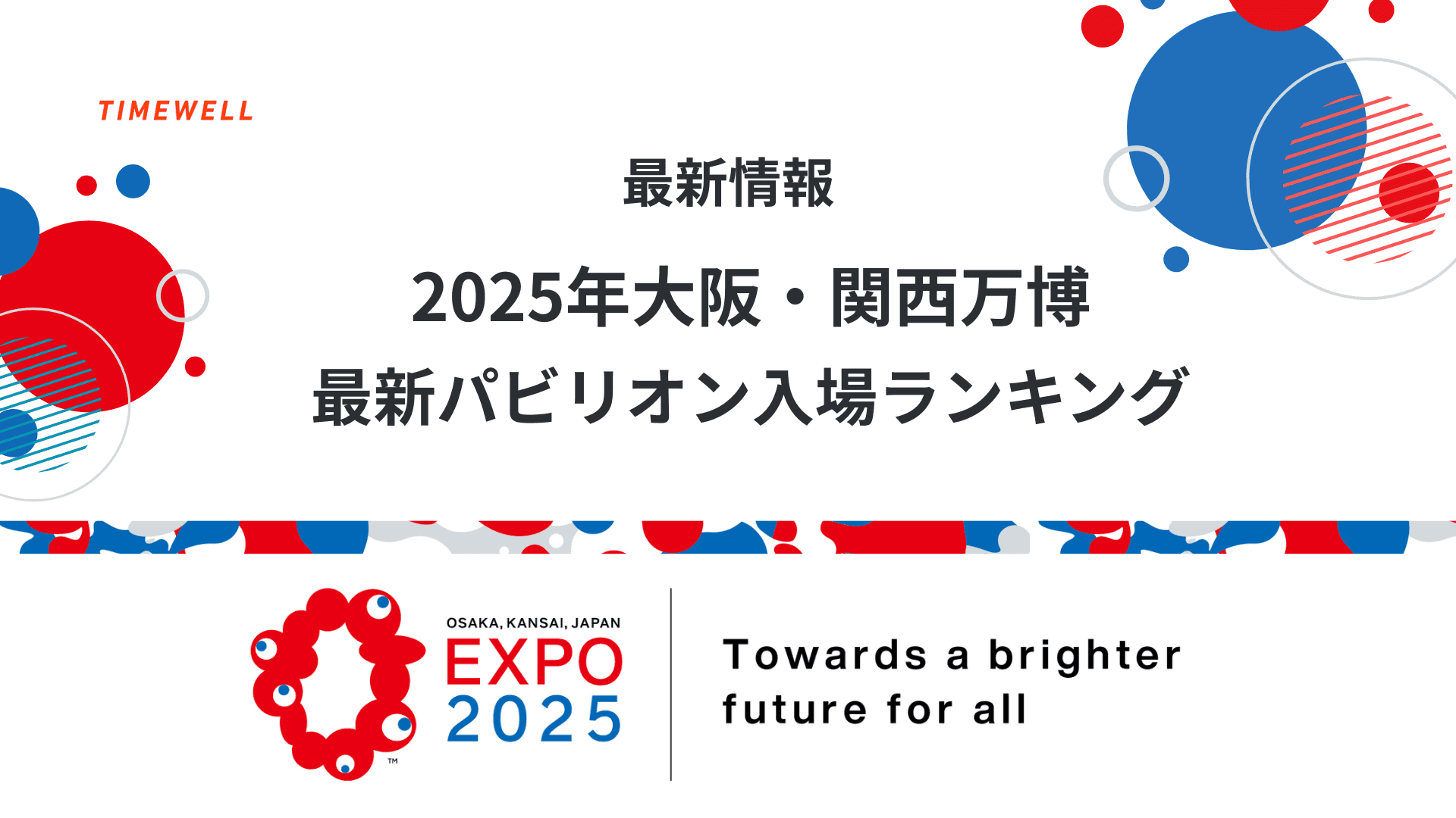 【最新情報】2025年大阪・関西万博:最新パビリオン入場ランキング