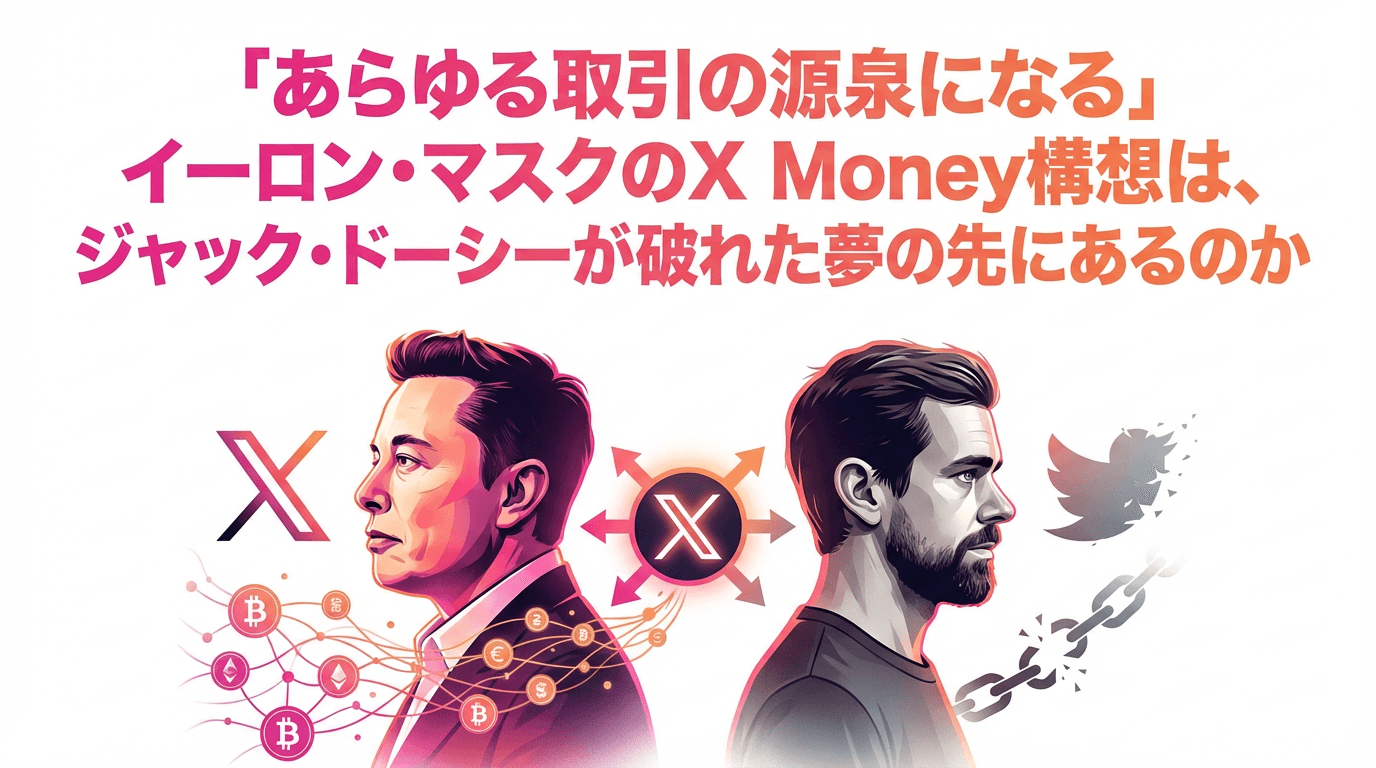 「あらゆる取引の源泉になる」イーロン・マスクのX Money構想は、ジャック・ドーシーが破れた夢の先にあるのか