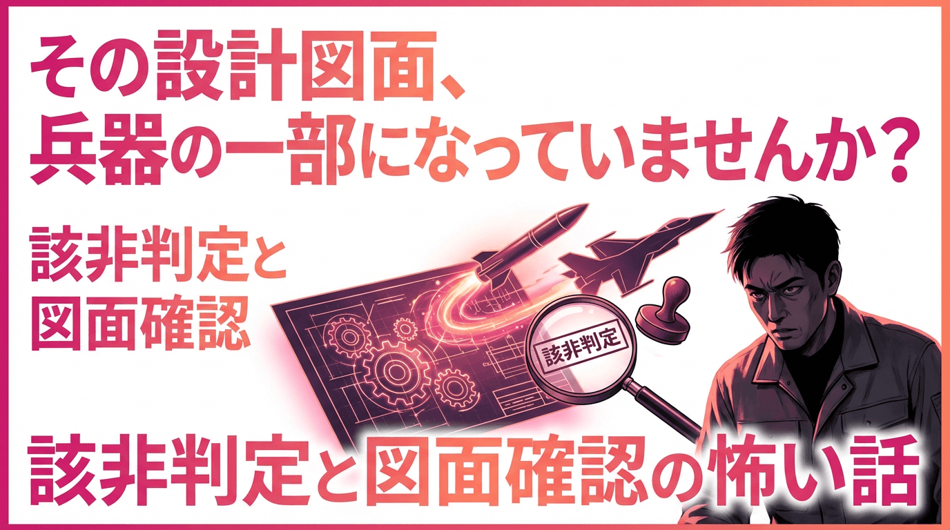 その設計図面、兵器の一部になっていませんか? 該非判定と図面確認の怖い話