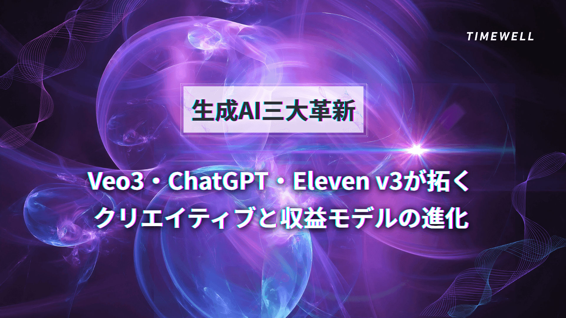 生成AI三大革新:Veo3・ChatGPT・Eleven v3が拓くクリエイティブと収益モデルの進化