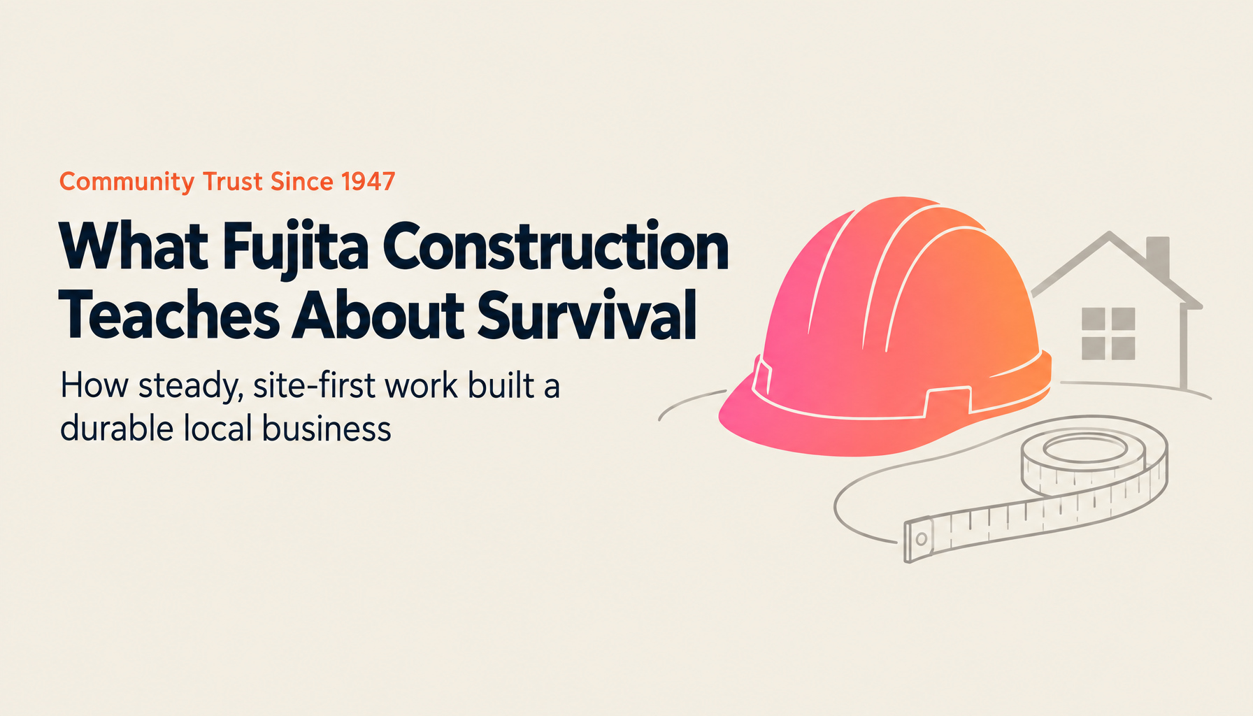 70+ Years of Community Trust — Lessons in Survival Strategy from Fujita Construction