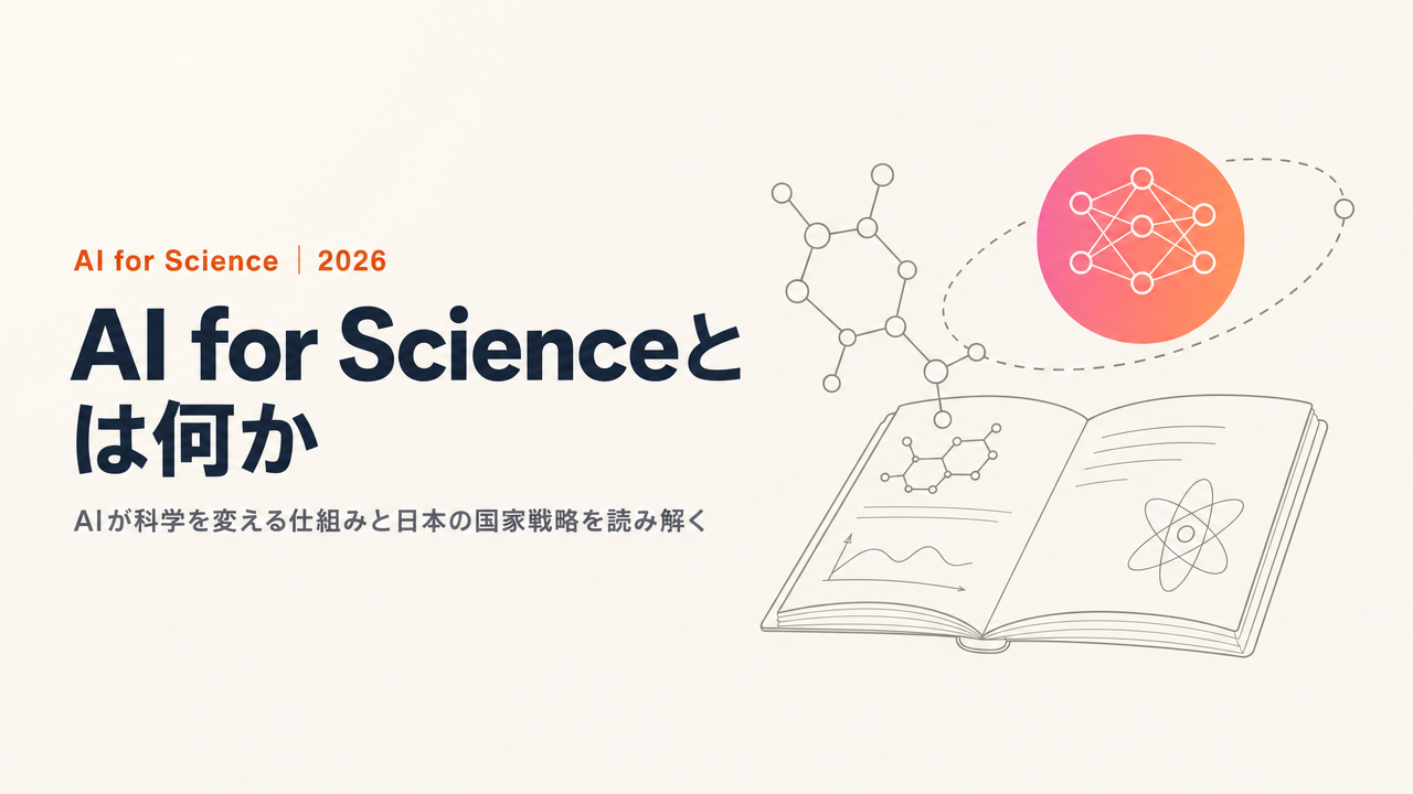 AI for Scienceとは?AIが科学研究を変える仕組みと日本の国家戦略をわかりやすく解説