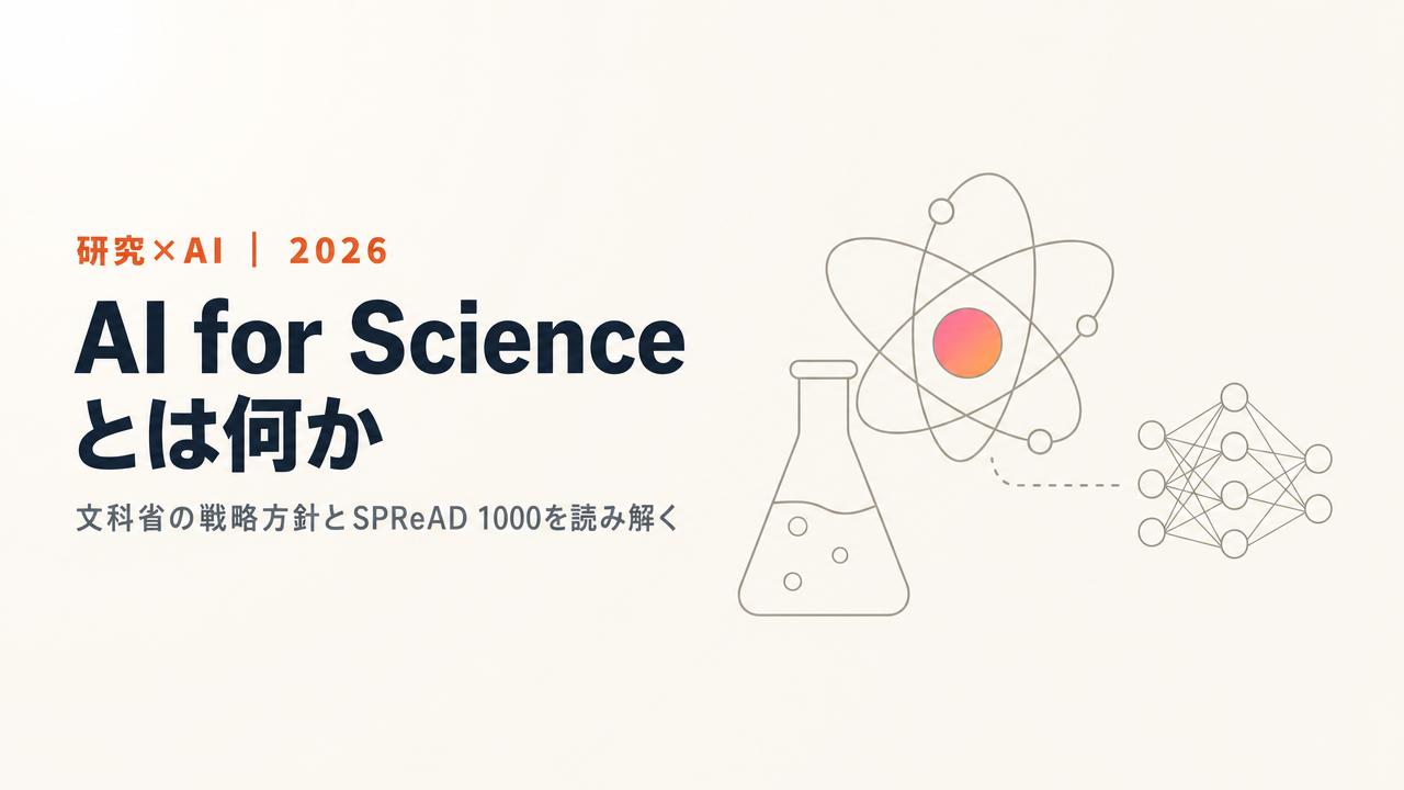 AI for Scienceとは?文科省の戦略方針とSPReAD 1000(1,000課題×500万円)をわかりやすく解説