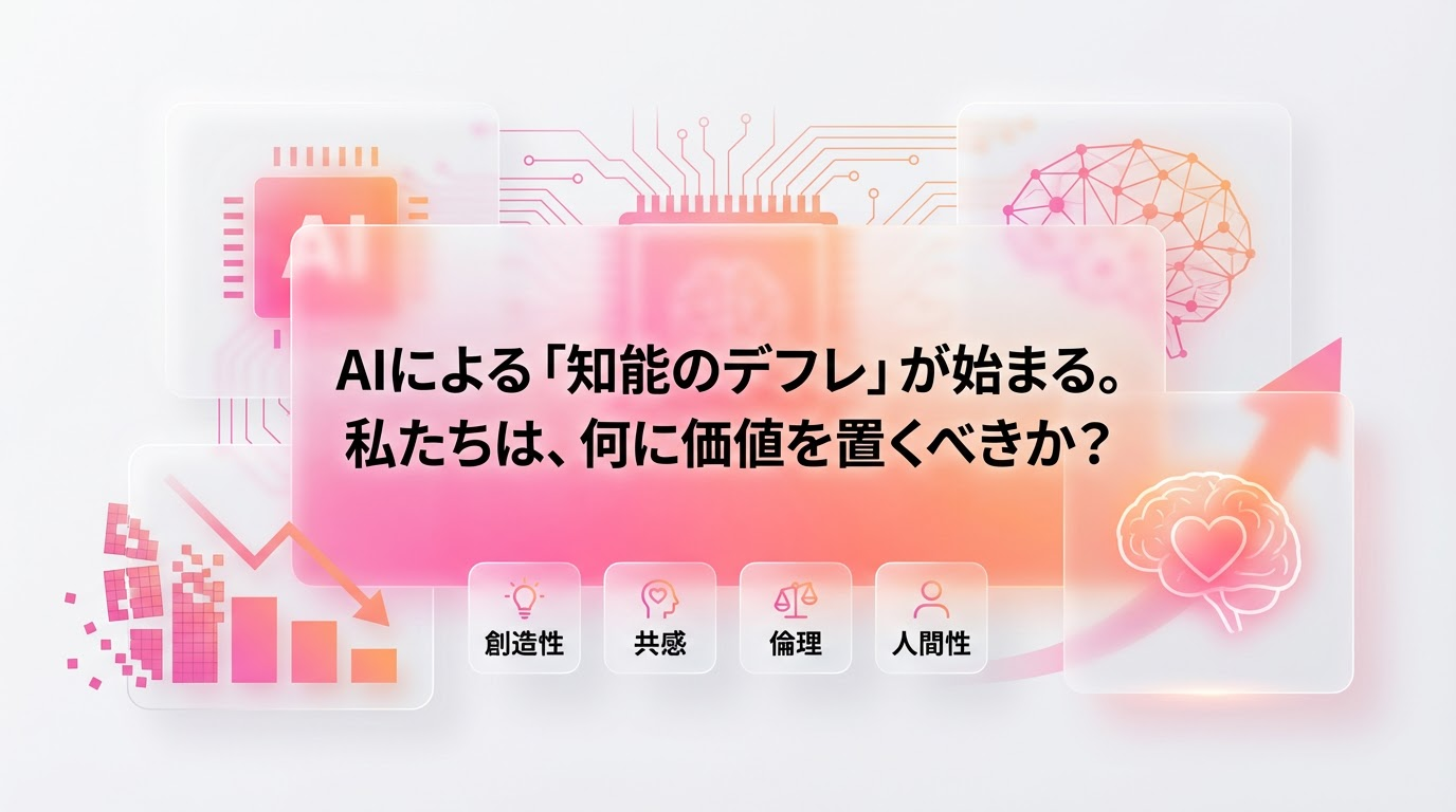 AIによる「知能のデフレ」が始まる。私たちは、何に価値を置くべきか？