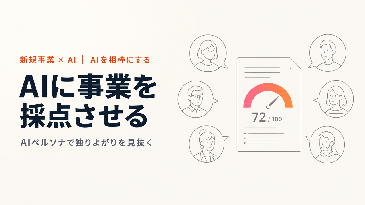 AIに事業を採点させる|AIペルソナで壁打ちし事業アイデアを評価する方法
