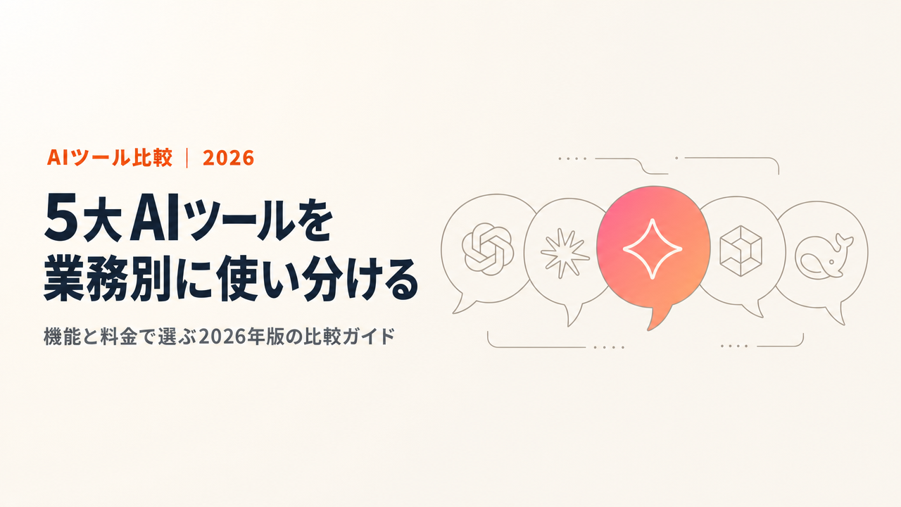 【2026年版】AIツール使い分け完全ガイド|ChatGPT・Claude・Gemini・Copilot・Grok徹底比較