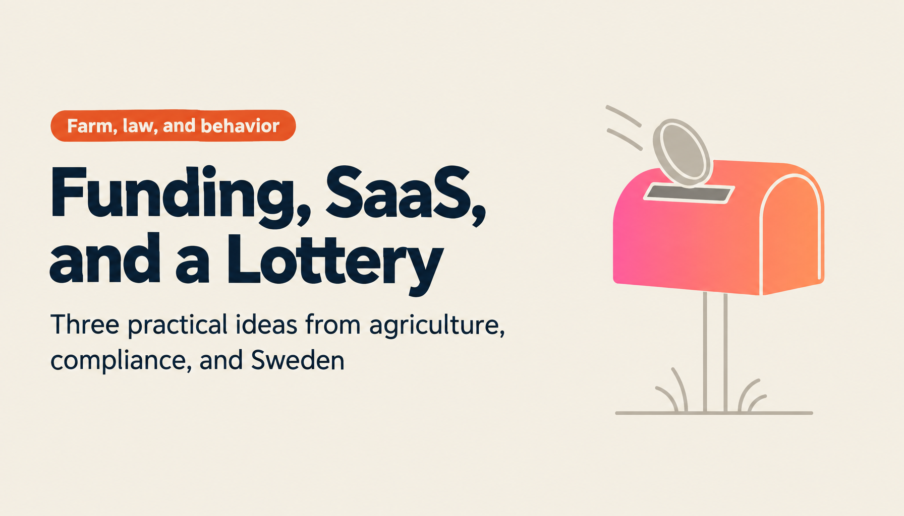 PR TIMES & IDEAS FOR GOOD Vol. 6: Farm-to-Door Funding, Legal SaaS, and Sweden's Speed Camera Lottery