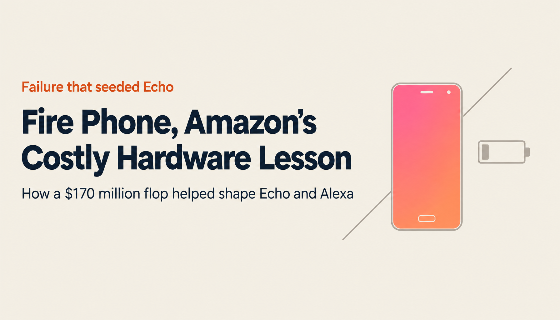Amazon Fire Phone Failure: Complete Analysis—$170M Loss, the Birth of Echo, and 2026 Alexa Ecosystem Lessons