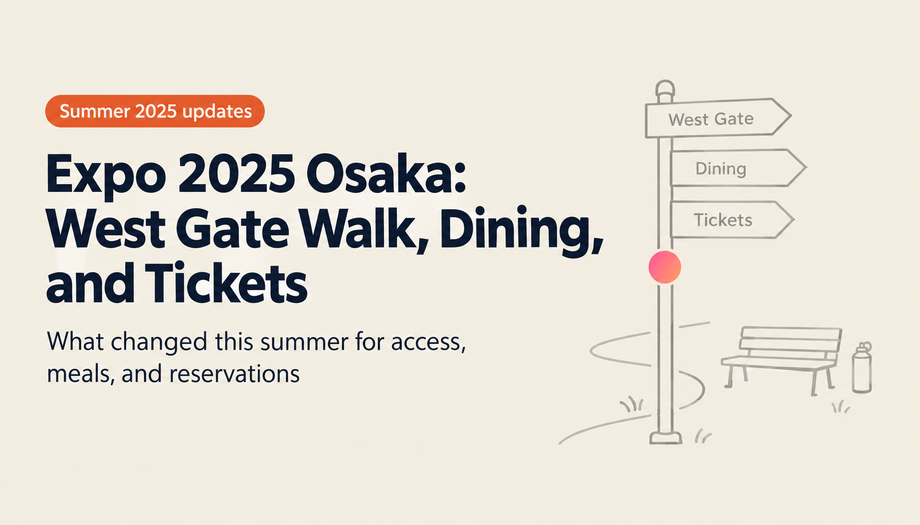 Expo 2025 Osaka West Gate Field Report: The 1.6km Walking Route, New Restaurants, and Updated Reservation System