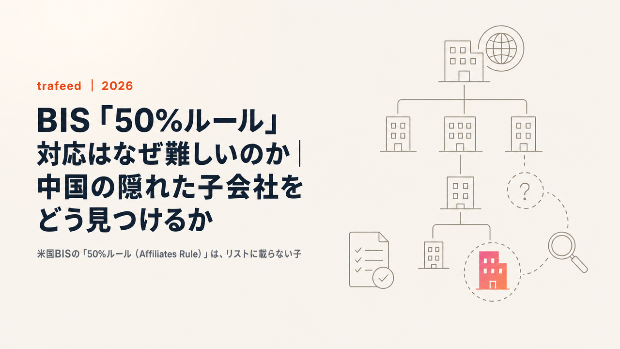BIS「50%ルール」対応はなぜ難しいのか|中国の隠れた子会社をどう見つけるか