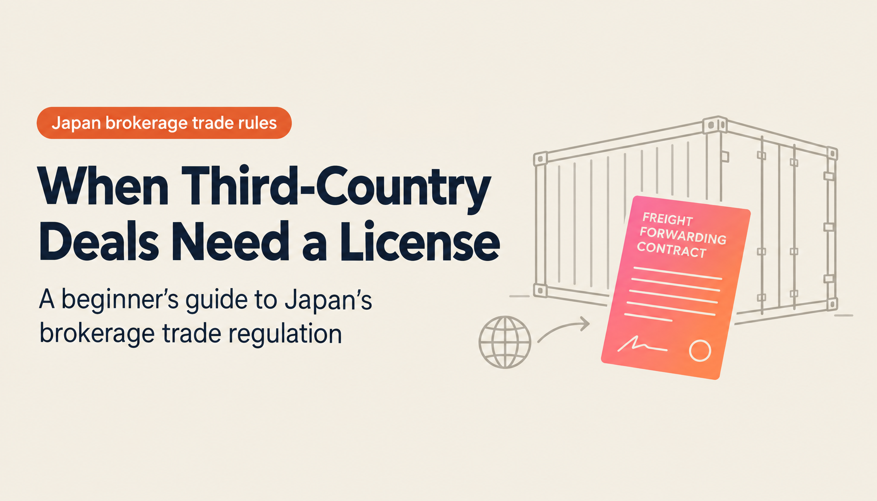 What Is Japan's Brokerage Trade Regulation? When Third-Country Trade Requires an Export License — A Beginner's Guide, Updated for the 2025 Amendment [2026 Edition]