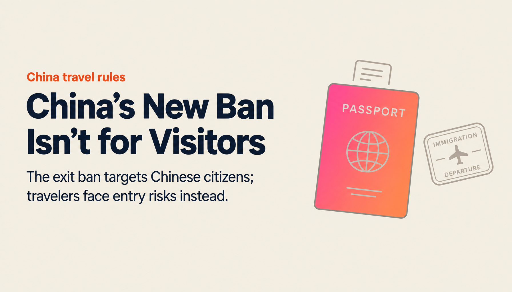 Business Travel to China from 15 September: The Exit Ban Is Not About You