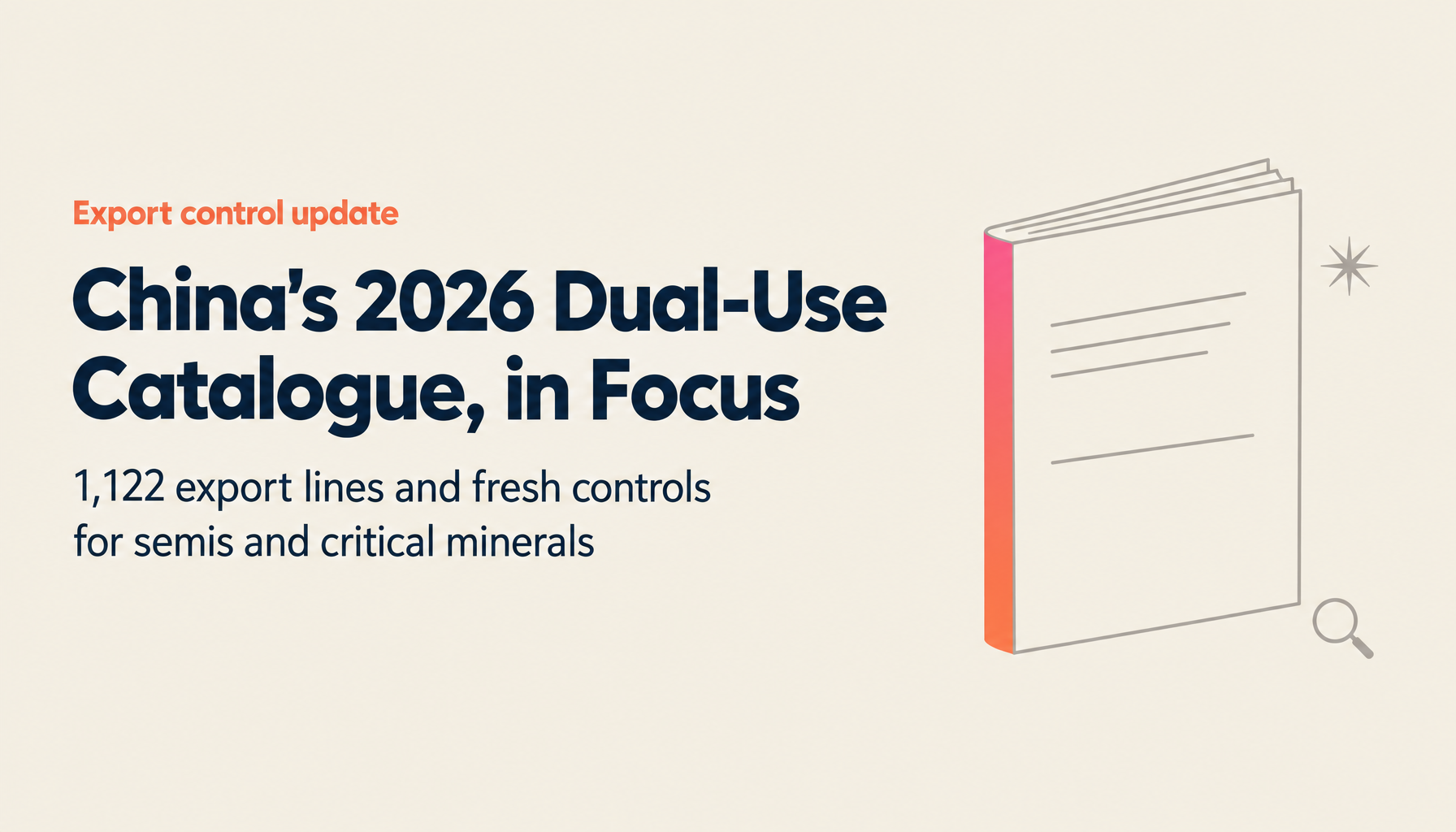2026 Dual-Use Items and Technologies Import/Export License Catalogue — 1,122 Export Lines and About 70–85 New Entries