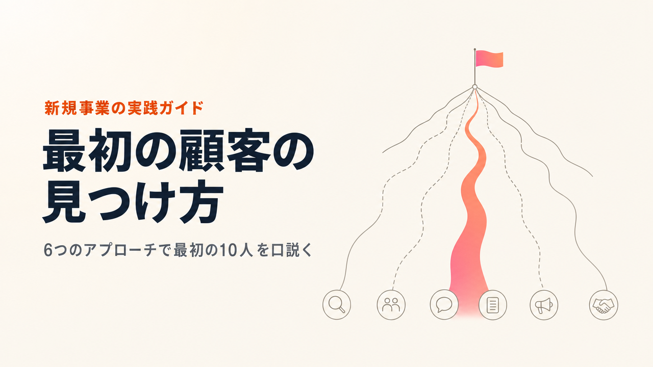 最初の顧客の見つけ方|6つのアプローチで最初の10人を口説く