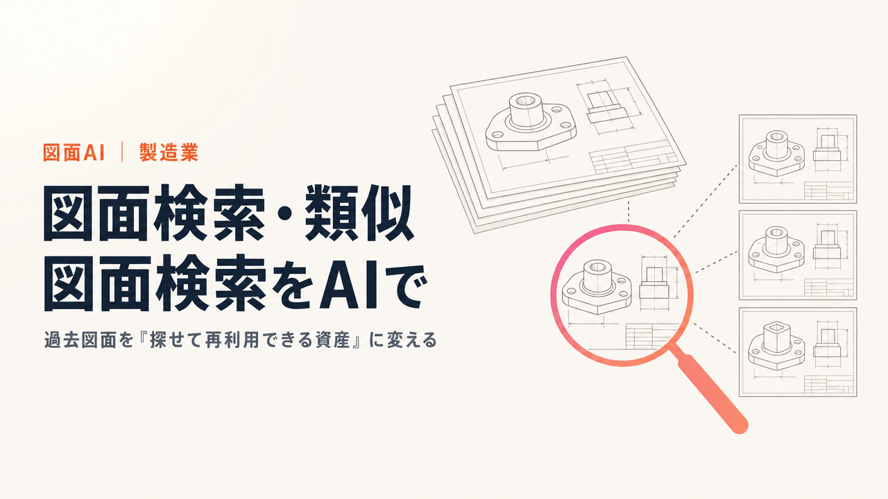 図面検索・類似図面検索をAIで。過去図面を「探せて再利用できる資産」に変える方法