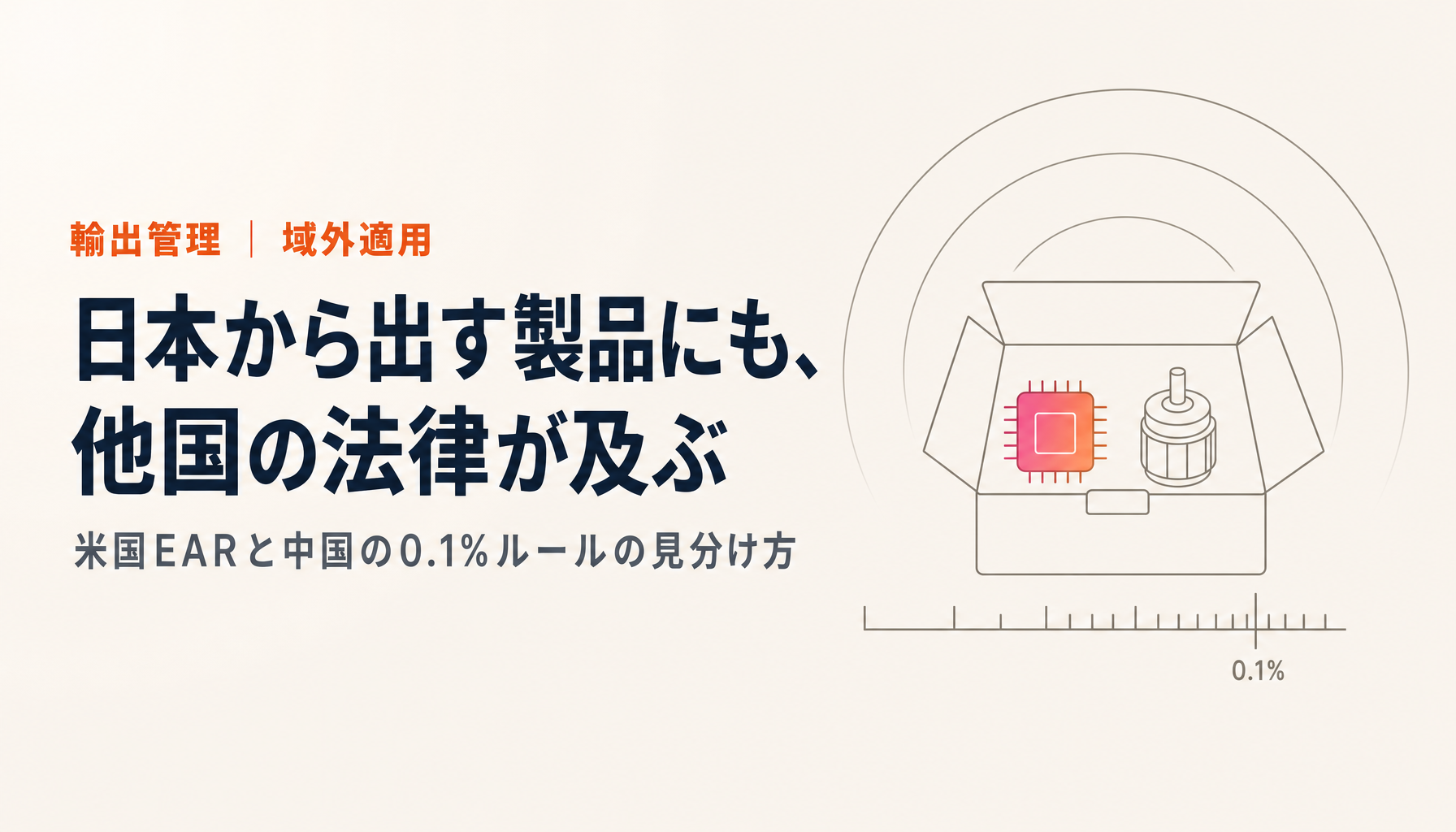 米国EARと中国の輸出管理は日本からの輸出にも及ぶ。域外適用の見分け方
