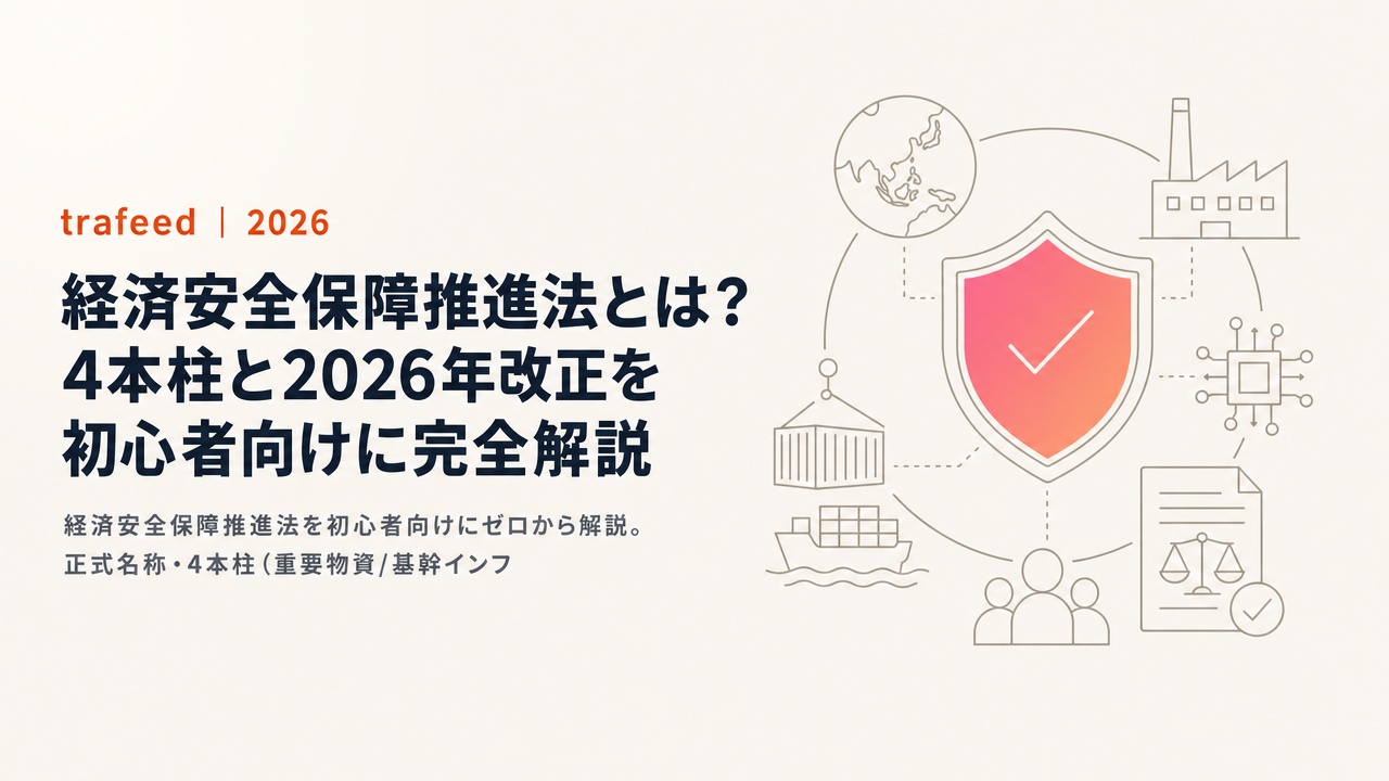 経済安全保障推進法とは？4本柱と2026年改正を初心者向けに完全解説