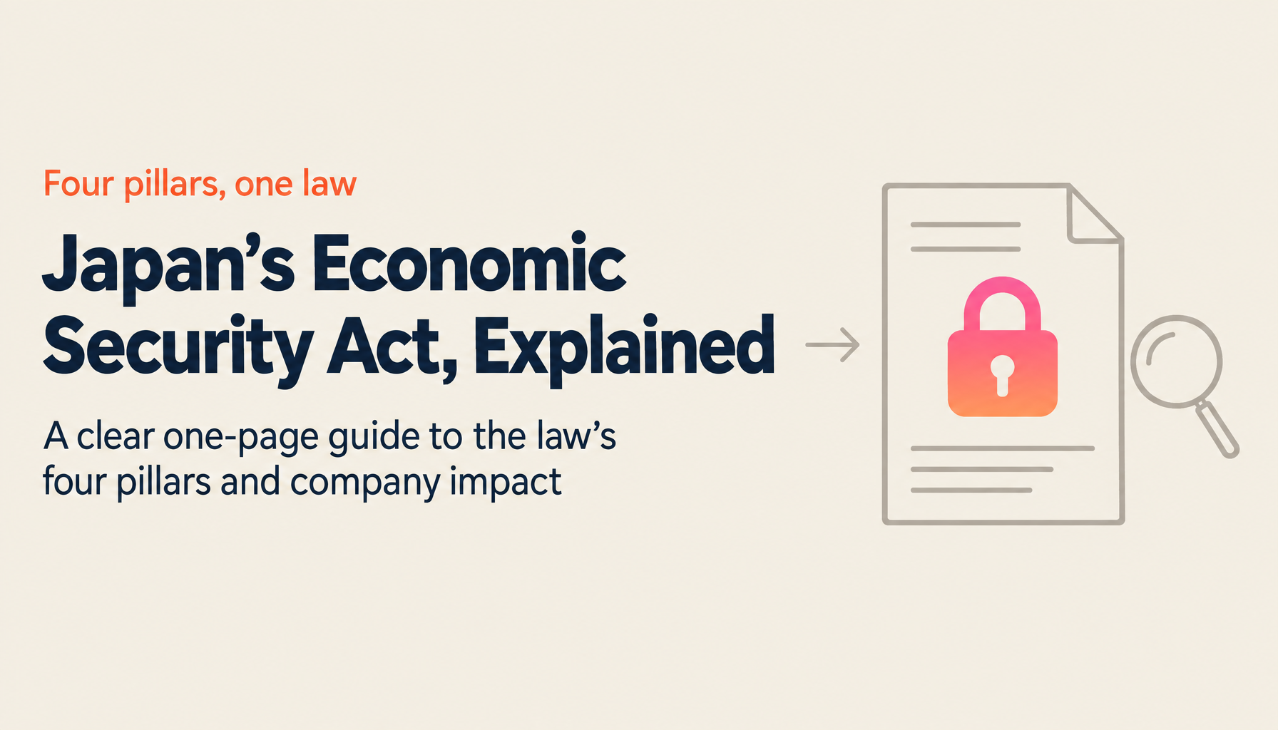What Is Japan's Economic Security Promotion Act? The Four Pillars and Corporate Practice on One Page | Complete Guide