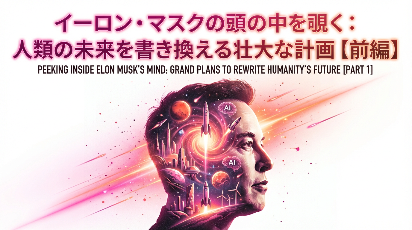 イーロン・マスクの頭の中を覗く：人類の未来を書き換える壮大な計画【前編】
