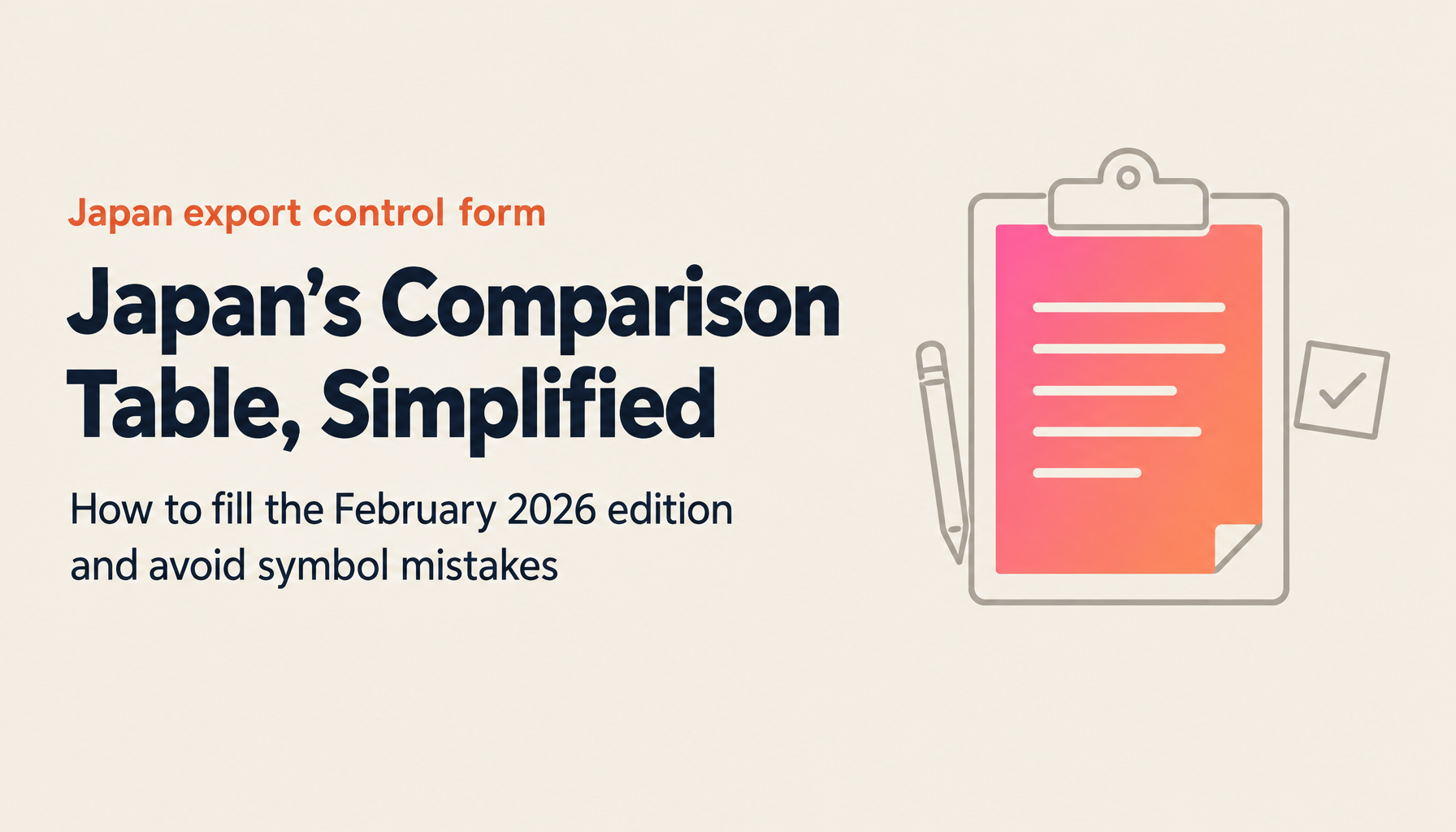 How to Complete Japan's Item-Specific Comparison Table (February 2026 Edition) with Sample Entries
