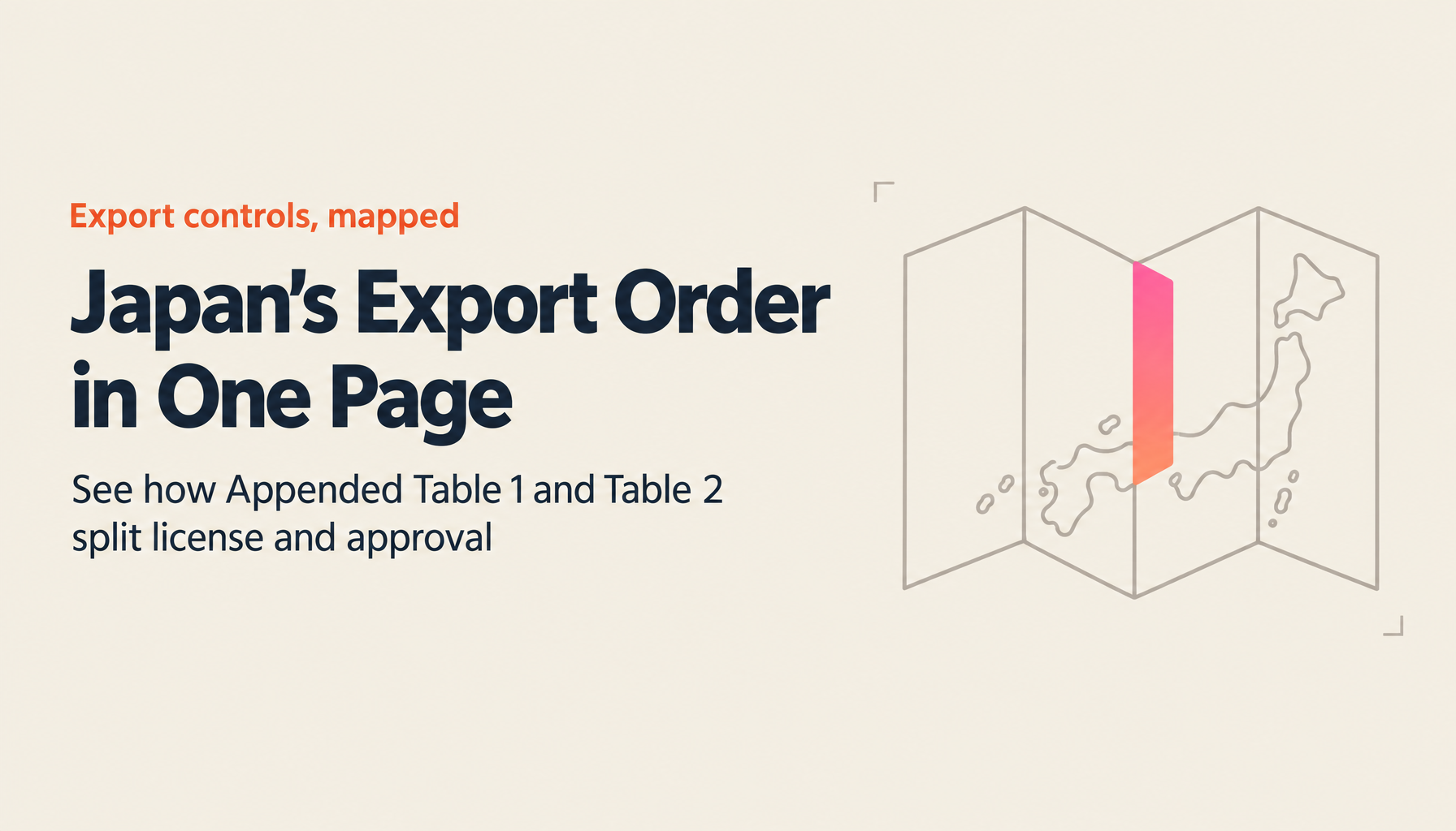 What Is Japan's Export Trade Control Order? A One-Page Map of Appended Tables 1 and 2