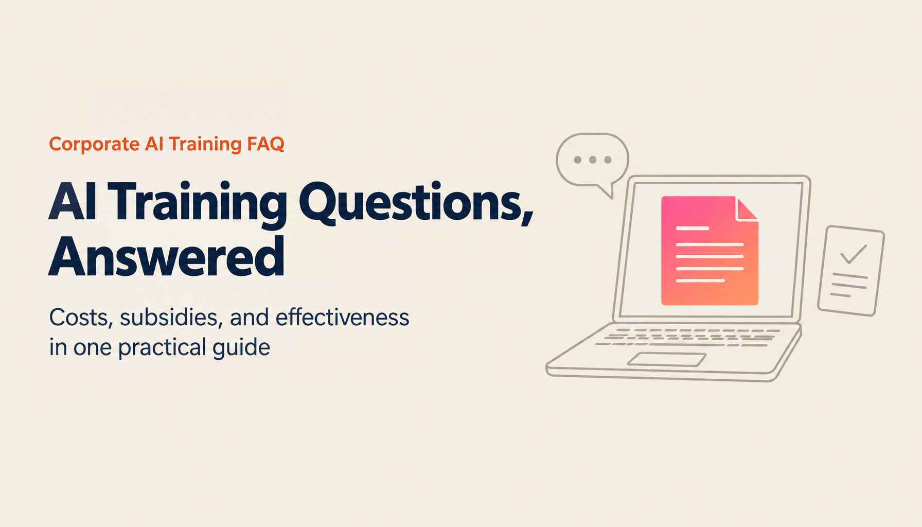 Corporate AI Training FAQ | Content, Costs, Subsidies, and Measuring Effectiveness