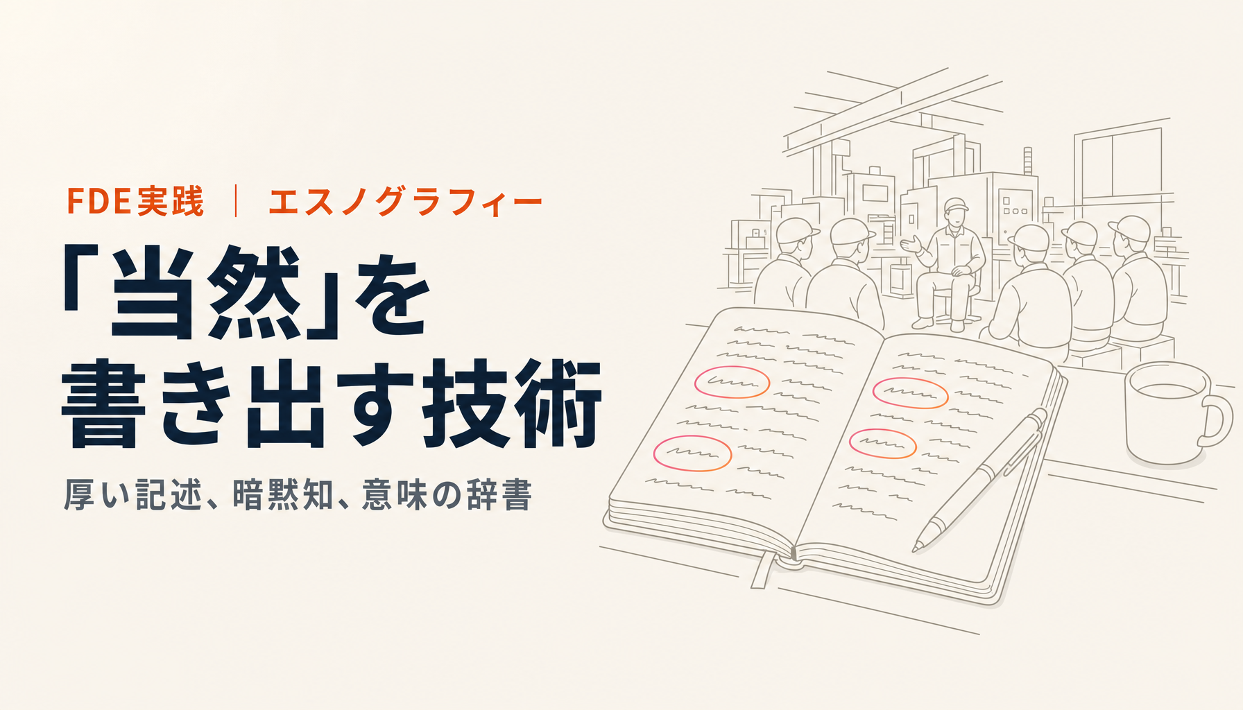 FDEとビジネス・エスノグラフィー|現場に住み込むように学び、暗黙知を製品に変える