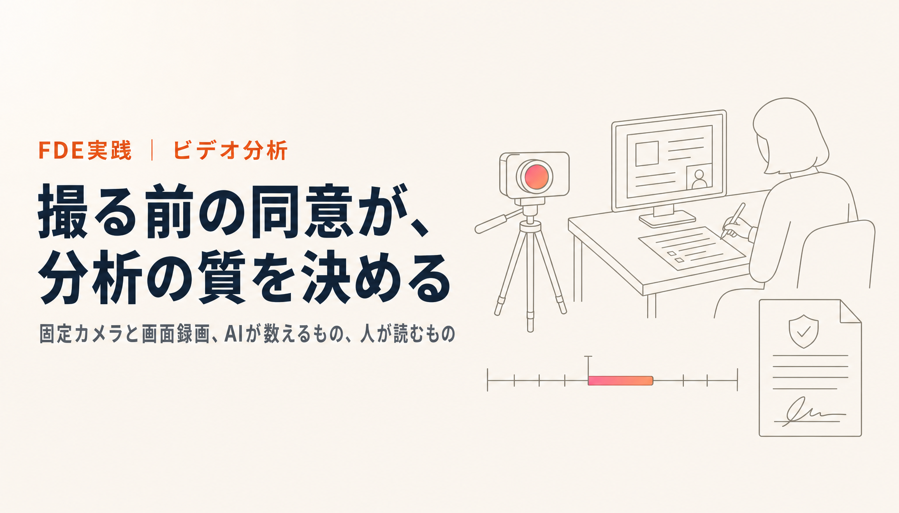 FDEの現場ビデオ撮影とAI分析|同意の取り方、撮り方、分析の型