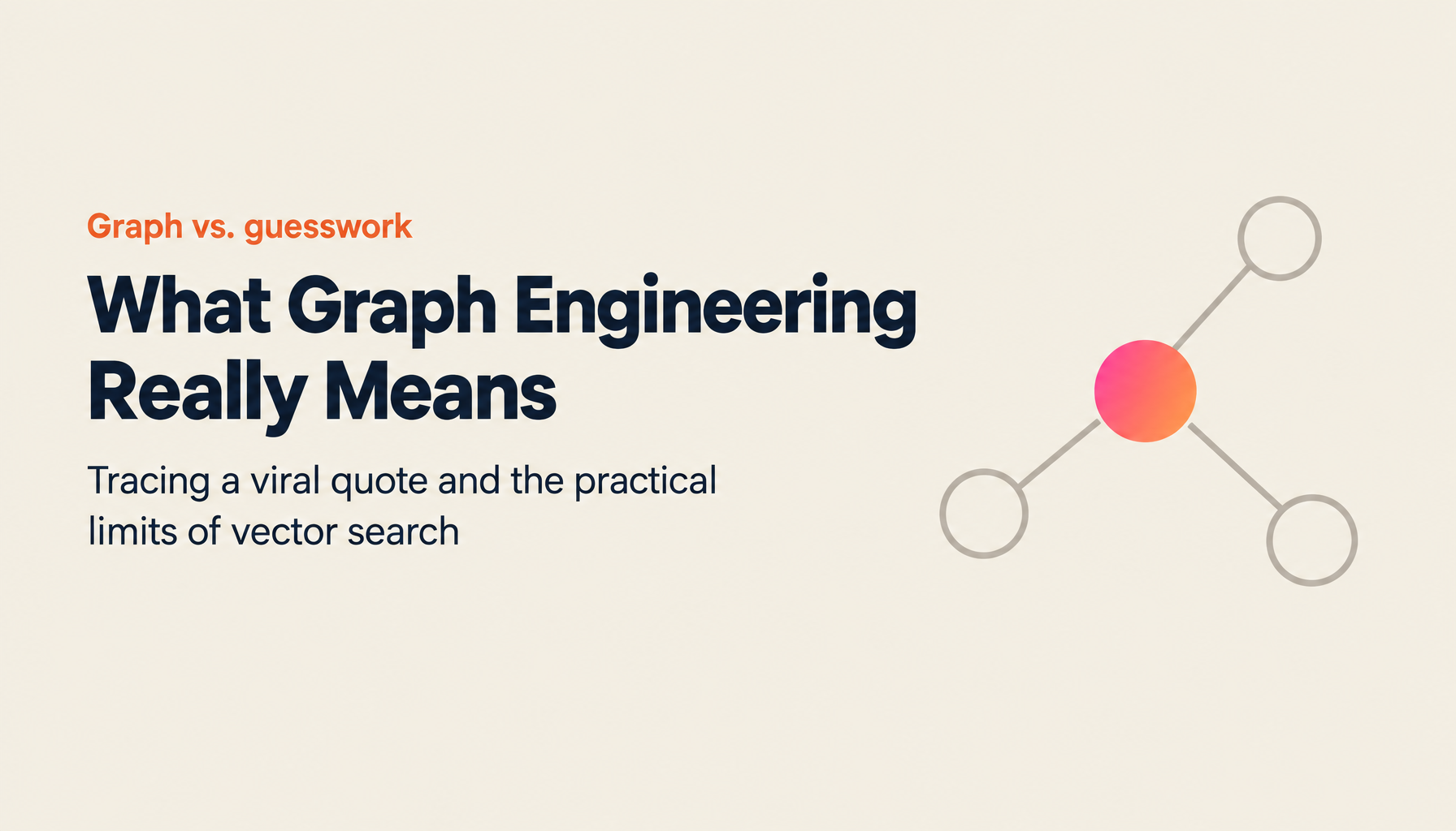 What Graph Engineering Actually Is: Tracing a Viral Quote to Its Source