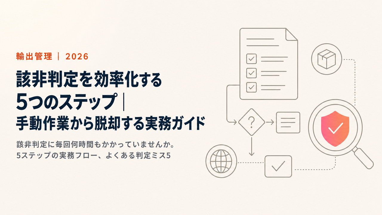 該非判定を効率化する5つのステップ｜手動作業から脱却する実務ガイド