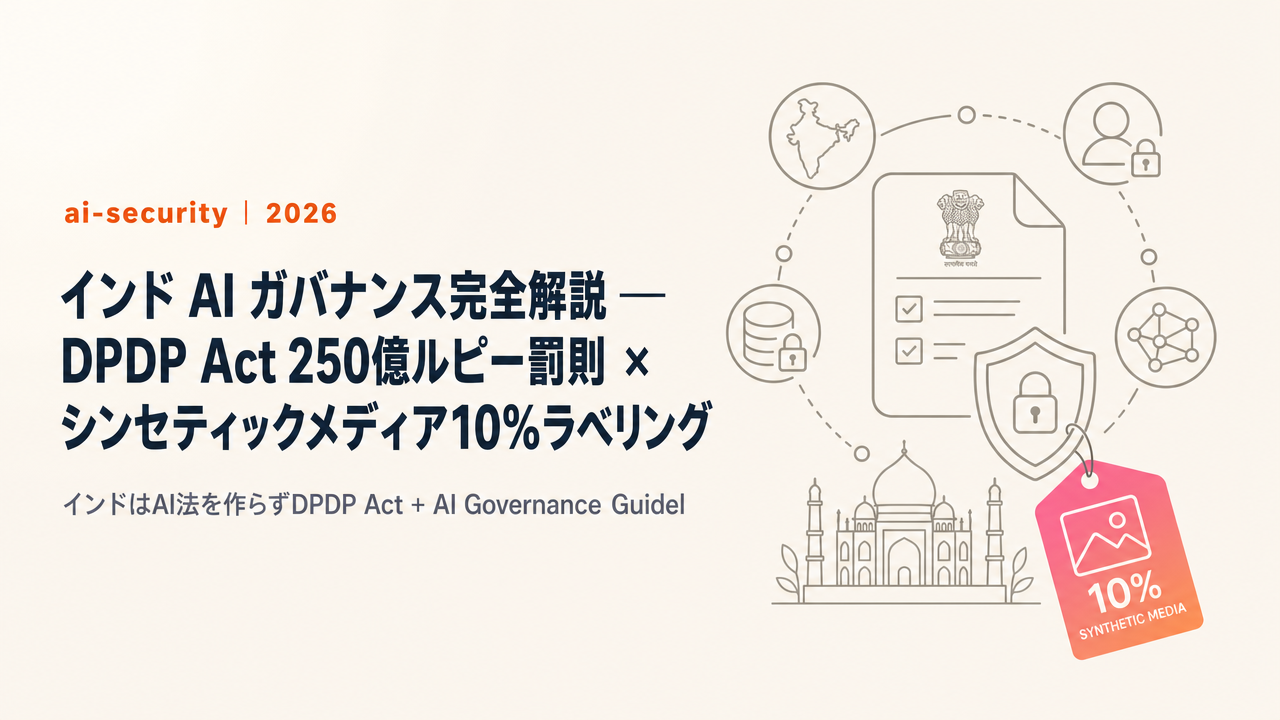 【7つのSutras】インド AI ガバナンス完全解説 ─ DPDP Act 250億ルピー罰則 × シンセティックメディア10%ラベリング