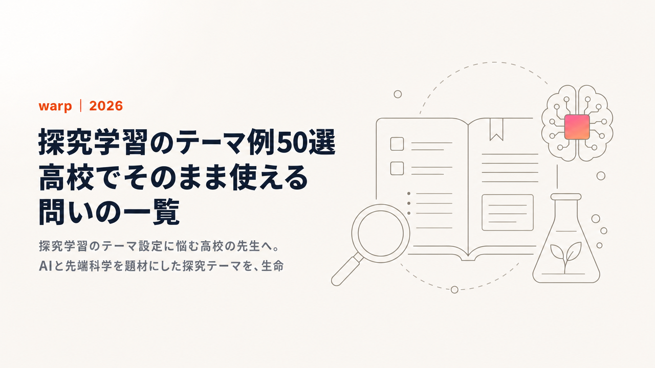 探究学習のテーマ例50選【AI・先端科学編】高校でそのまま使える問いの一覧