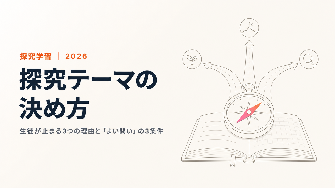 探究学習のテーマの決め方|高校で使える分野別の方向性と「よい問い」の3条件
