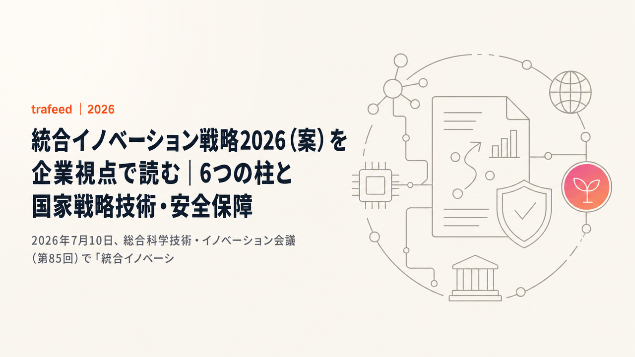 統合イノベーション戦略2026（案）を企業視点で読む｜6つの柱と国家戦略技術・安全保障