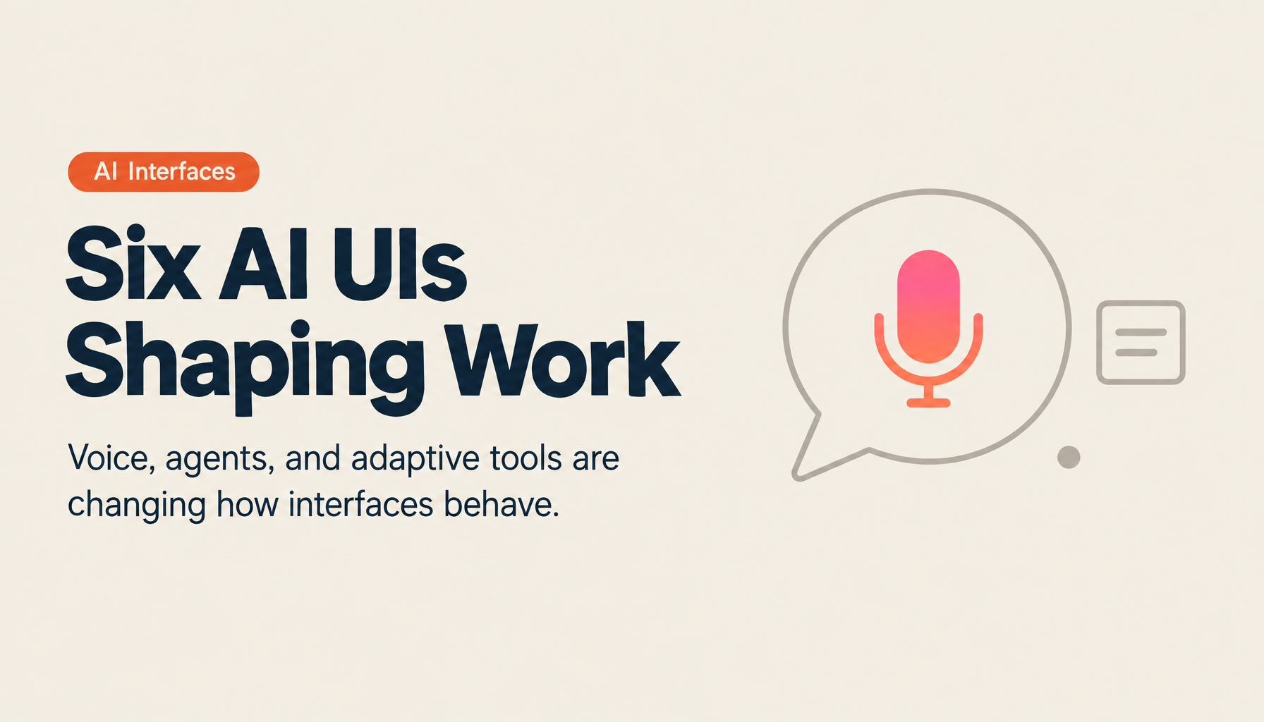 AI-Powered Interfaces for a New Era: 6 Innovative AI Applications Offering a Glimpse of the Future