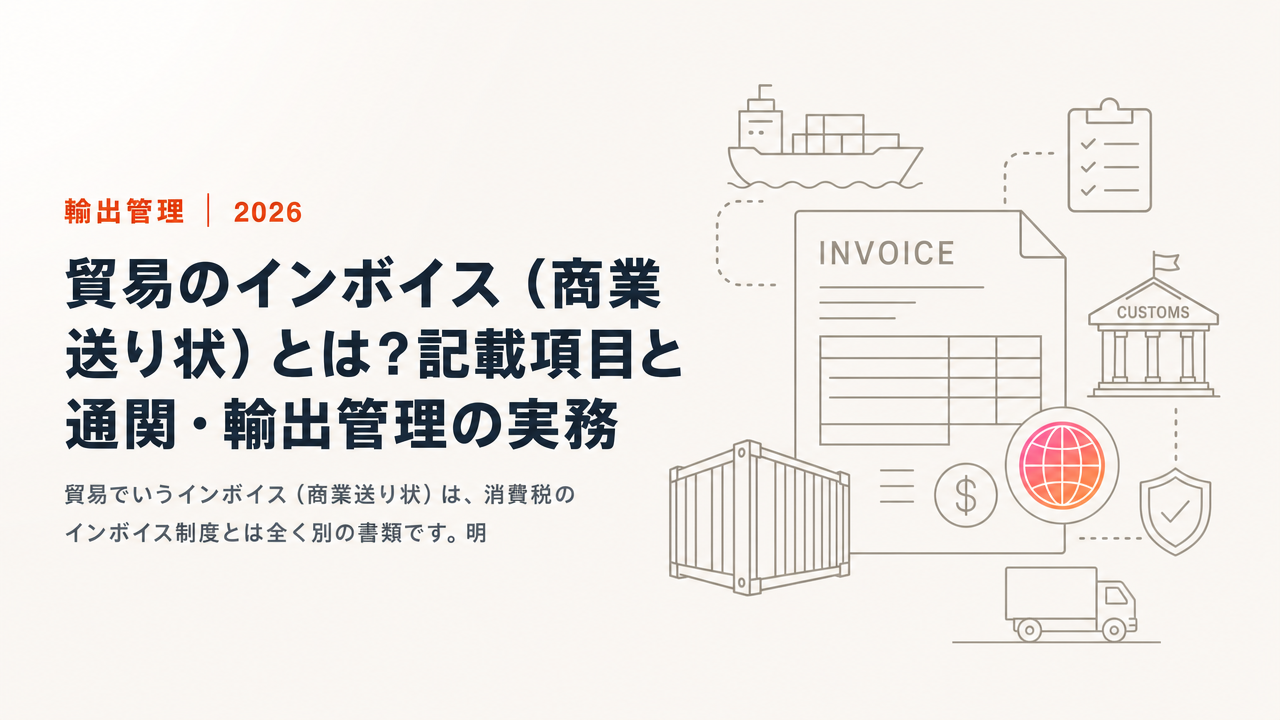貿易のインボイス(商業送り状)とは?記載項目と通関・輸出管理の実務