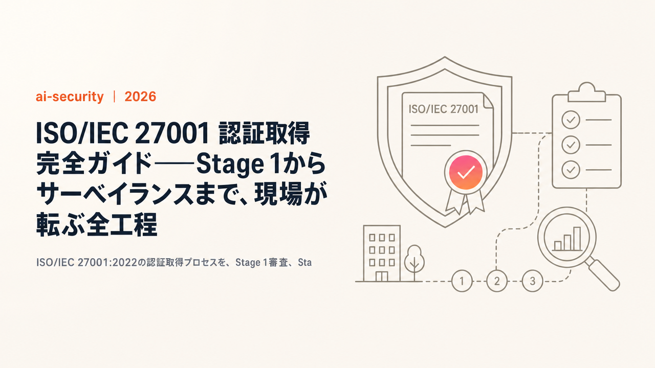 ISO/IEC 27001 認証取得 完全ガイド——Stage 1からサーベイランスまで、現場が転ぶ全工程