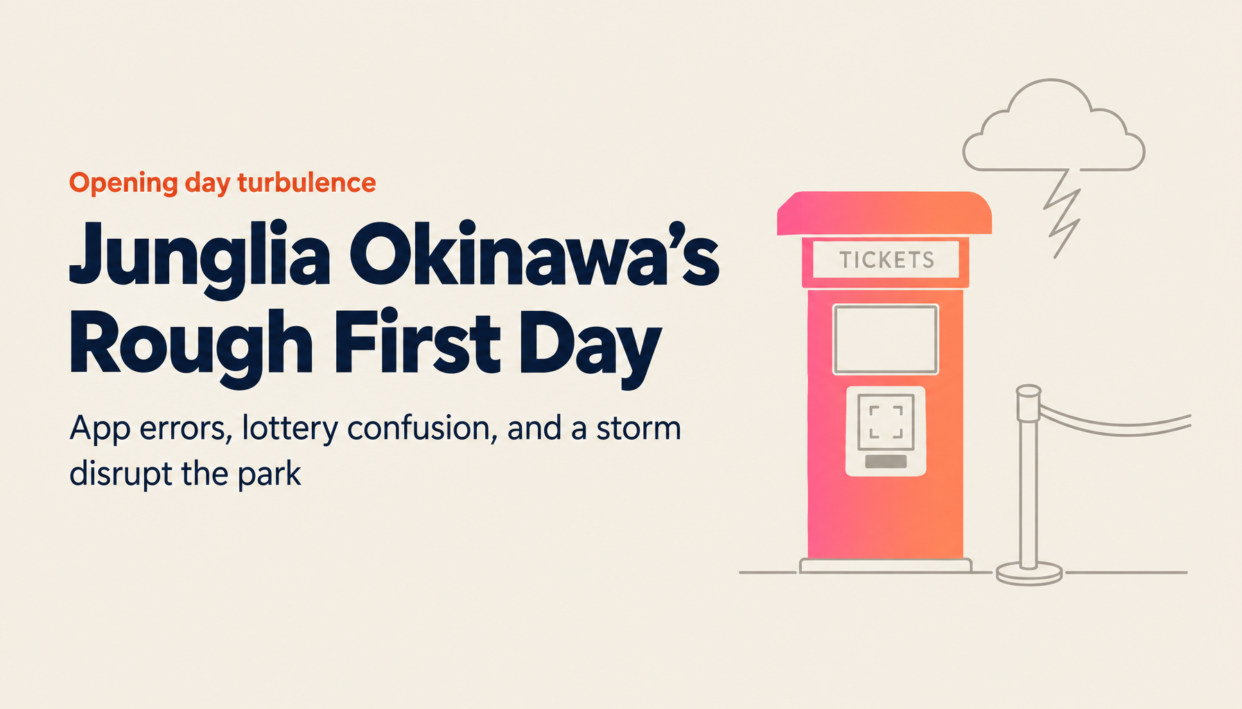 Junglia Okinawa Full Day Report: App Failures, Lottery Chaos, Thunderstorm Evacuation, and Everything In Between