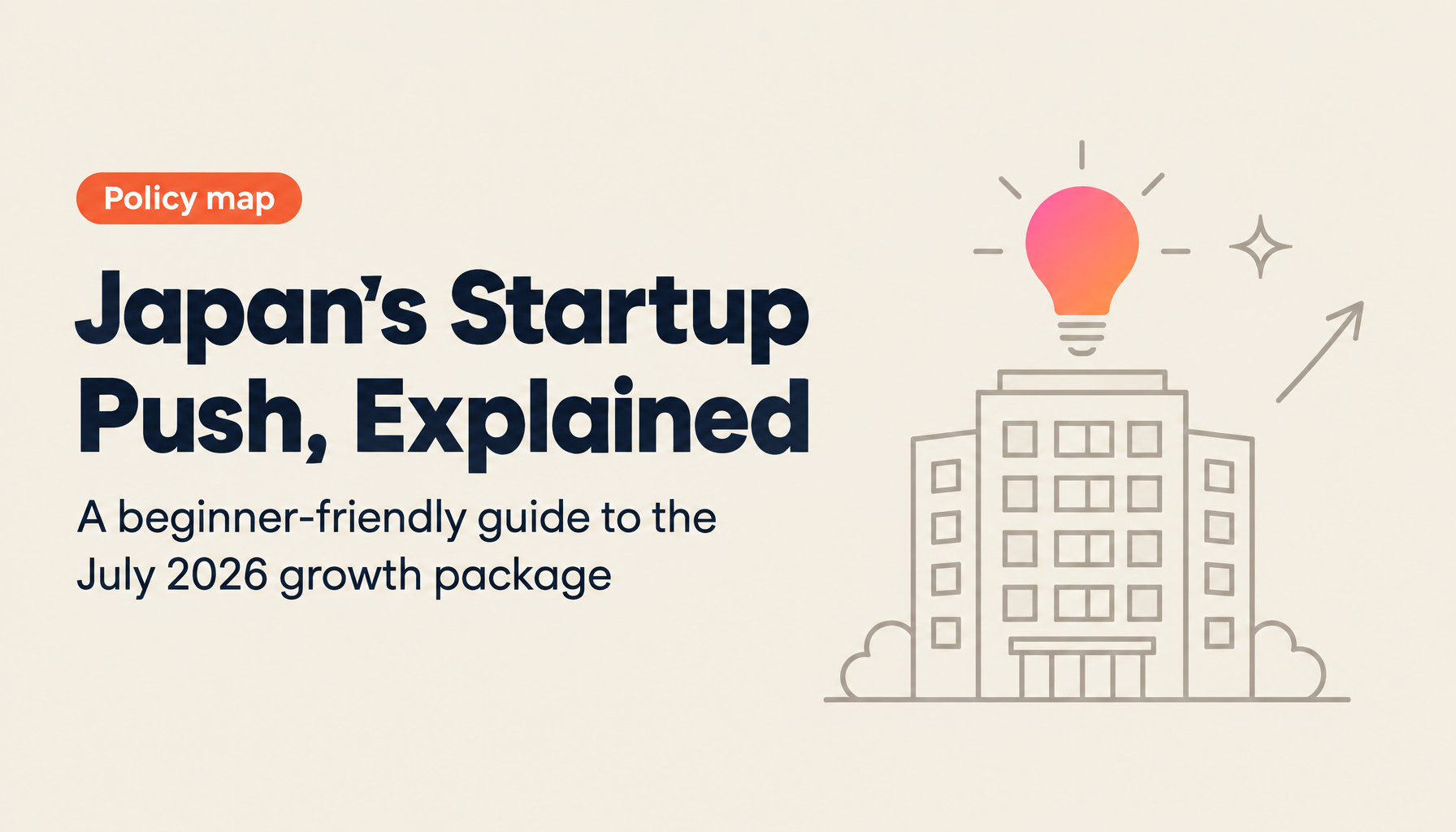 Japan’s Growth Strategy (Cabinet Decision, July 2026) and the Startup All-Out Creation Package — A Beginner-Friendly Guide to SBIR, Three Pillars, and KPIs