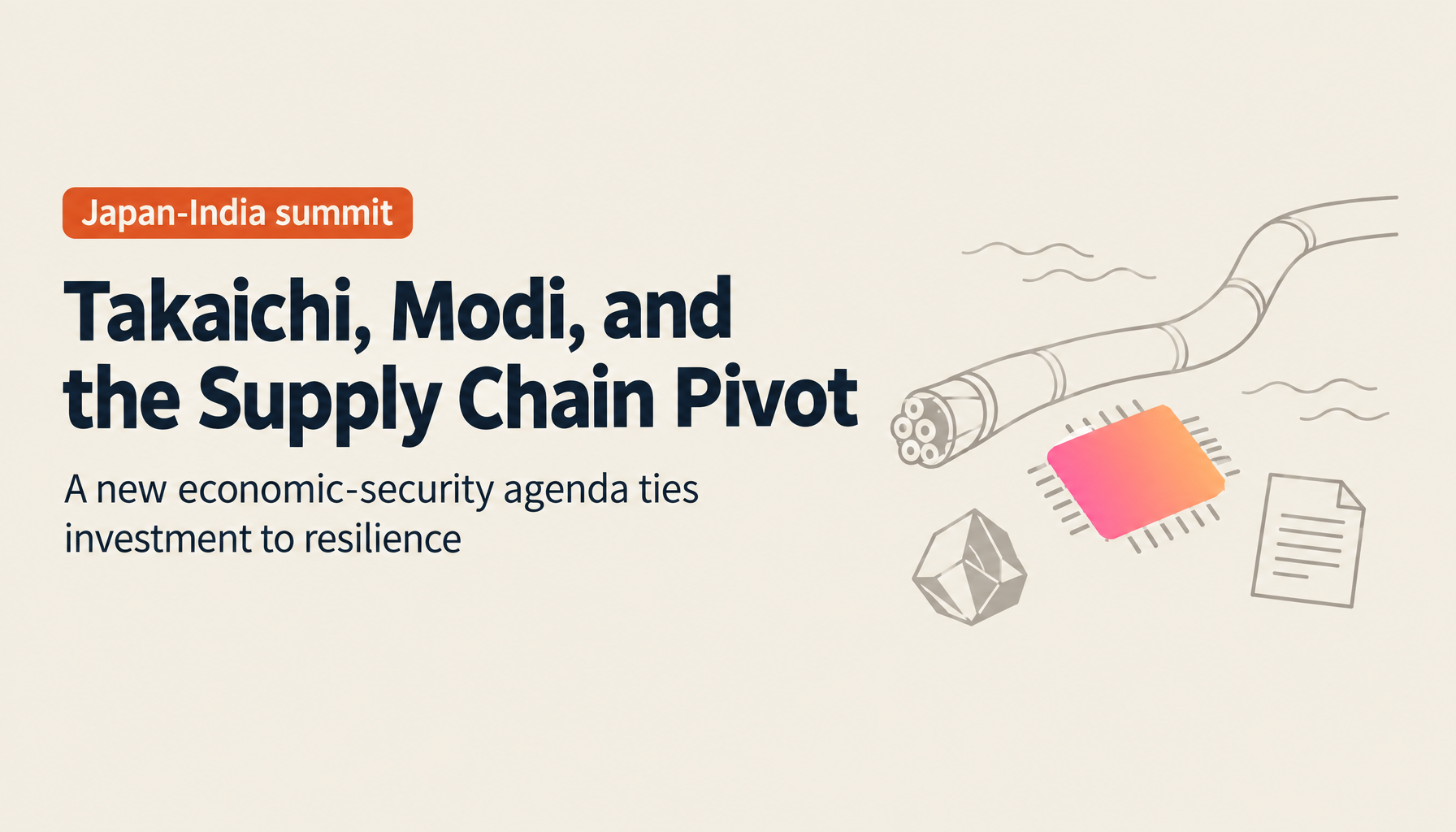The 2026 Japan-India Summit Explained: Takaichi and Modi's Economic-Security Declaration, ~2 Trillion Yen in Investment, and Cooperation on Semiconductors and Critical Minerals