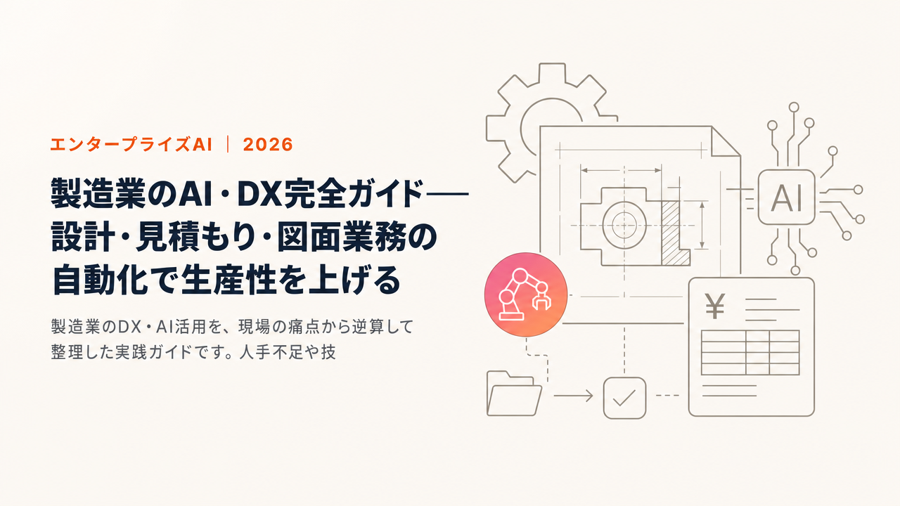 製造業のAI・DX完全ガイド——設計・見積もり・図面業務の自動化で生産性を上げる