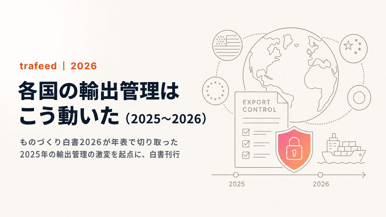 各国の輸出管理はこう動いた(2025〜2026):ものづくり白書の年表と「11月の崖」