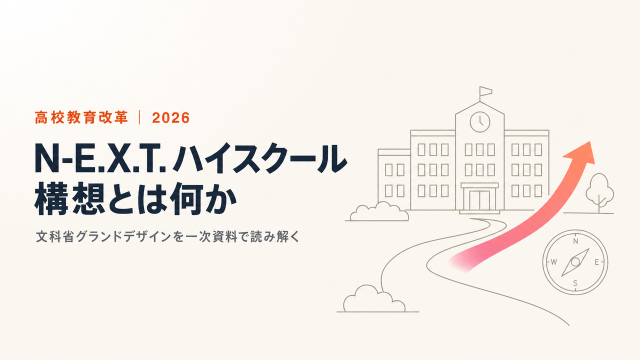 N-E.X.T.ハイスクール構想とは?文科省の高校改革グランドデザインをわかりやすく解説【2026年】