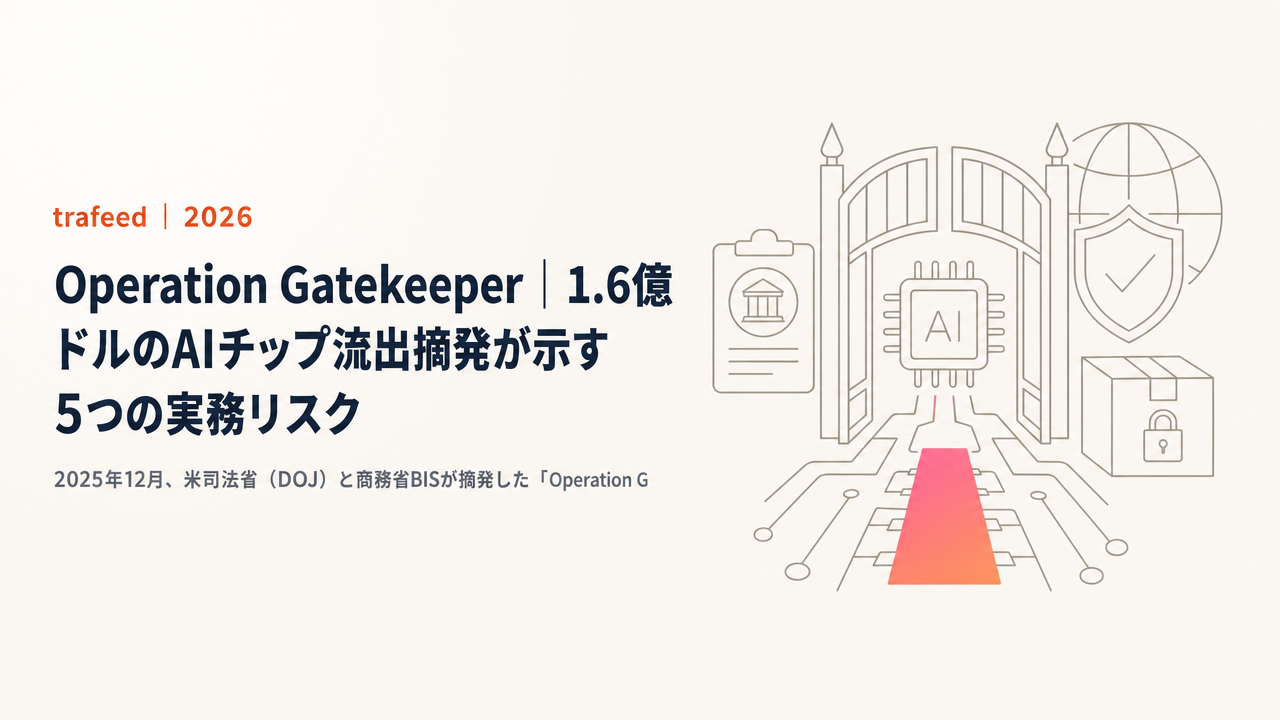 【完全解説】Operation Gatekeeper｜1.6億ドルのAIチップ流出摘発が示す5つの実務リスク