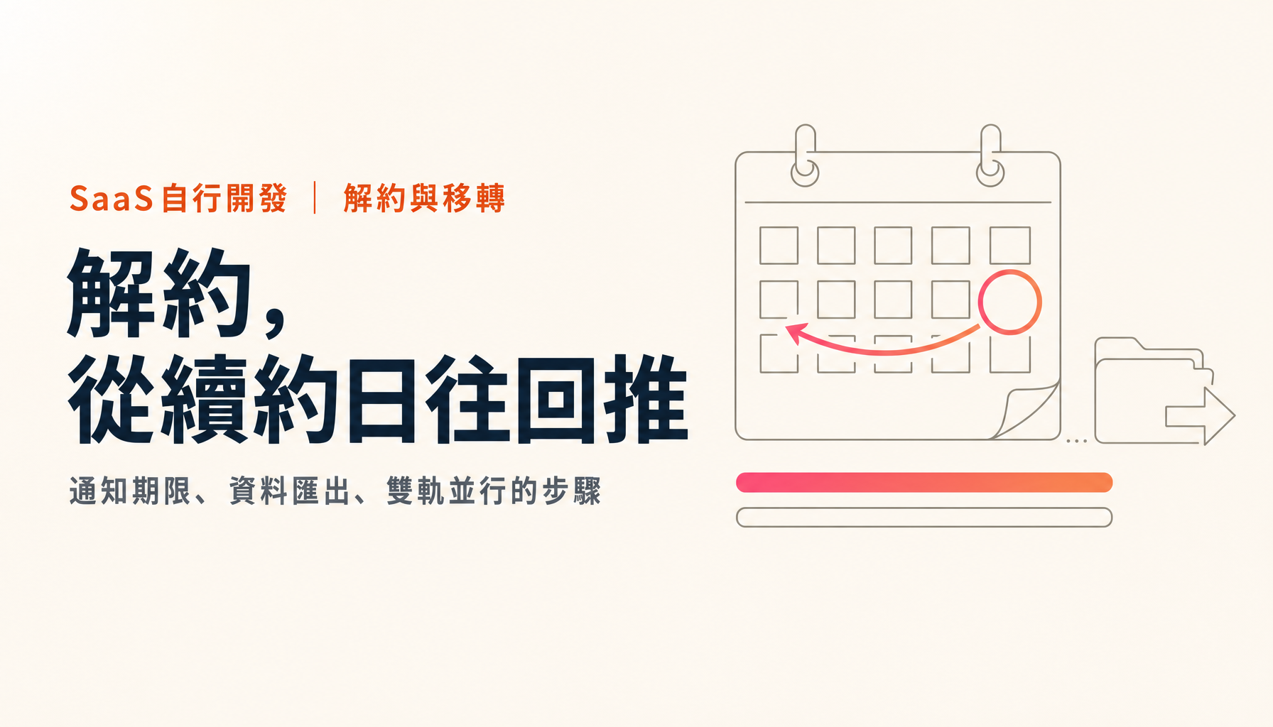 SaaS解約與系統移轉實務｜自動續約的通知期限、資料匯出、雙軌並行