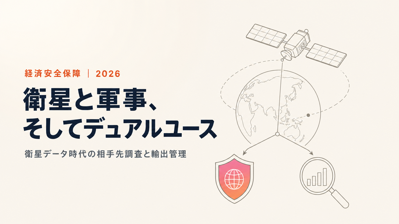衛星と軍事——Starlinkが変えた戦争と、衛星データで進む相手先調査・デュアルユース