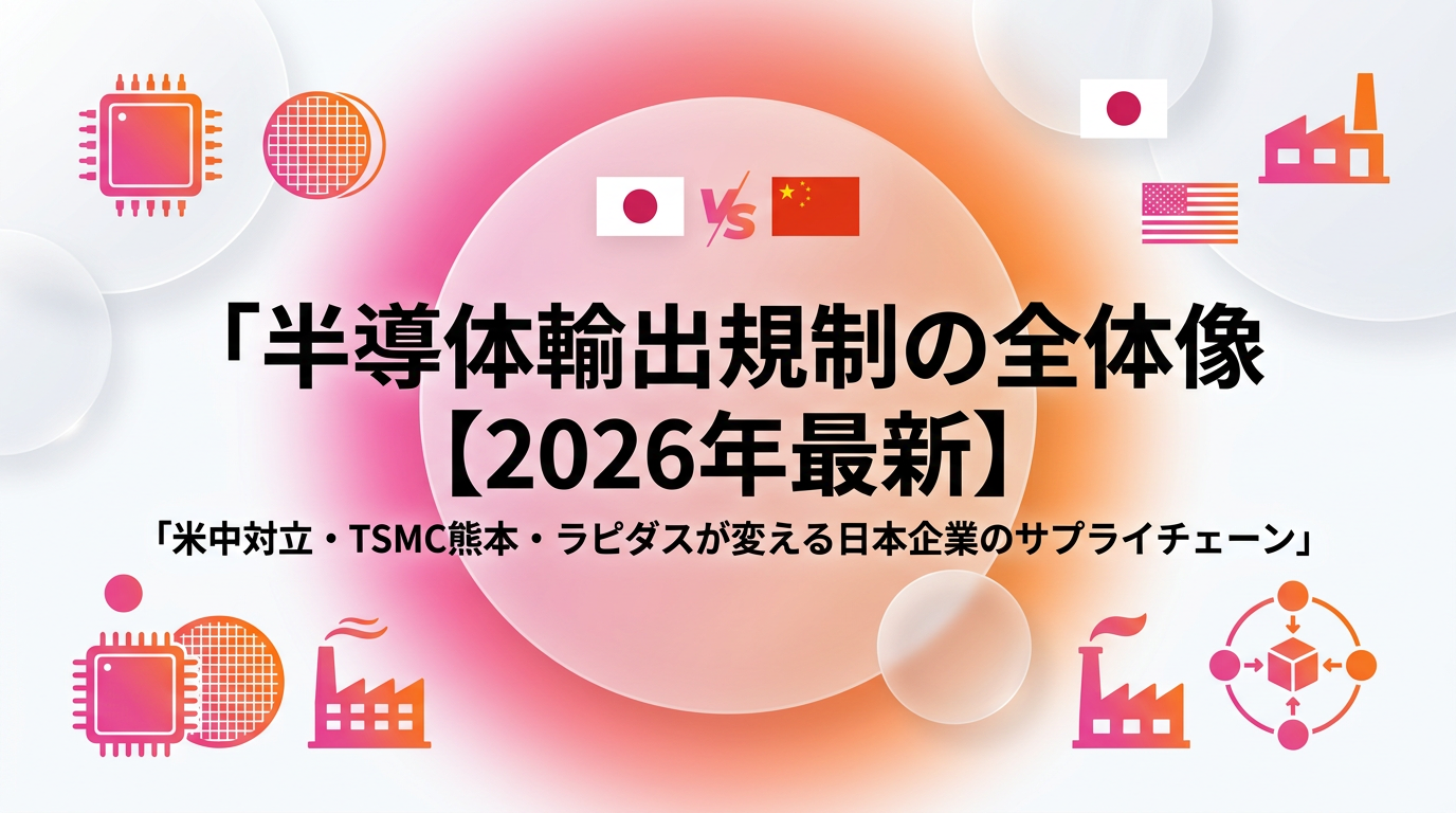 半導体輸出規制の全体像【2026年最新】｜米中対立・TSMC熊本・ラピダスが変える日本企業のサプライチェーン
