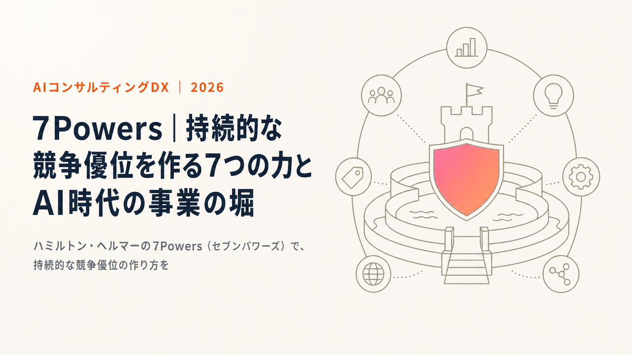 7Powers|持続的な競争優位を作る7つの力とAI時代の事業の堀