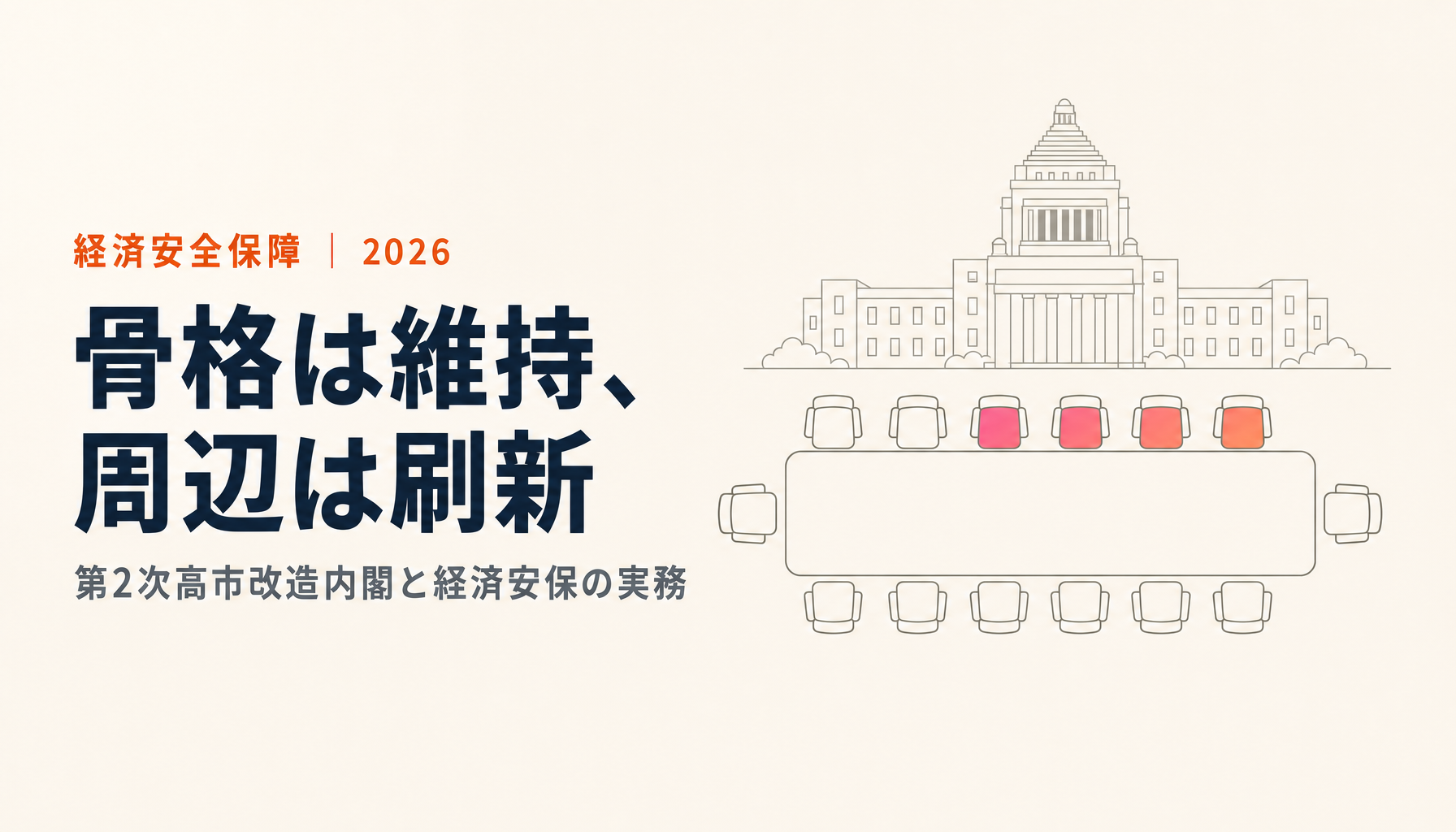 第2次高市改造内閣で経済安全保障はどう進むか|留任の骨格と新任閣僚の経歴